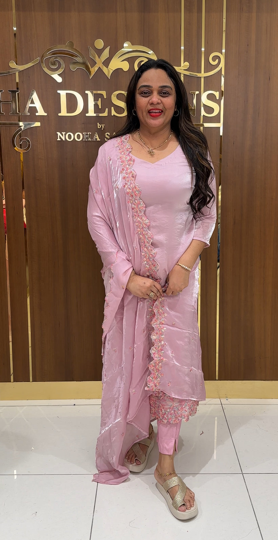 VELVET ORGANZA UNSTITCHED SALWAR SUITS- IHA 23596