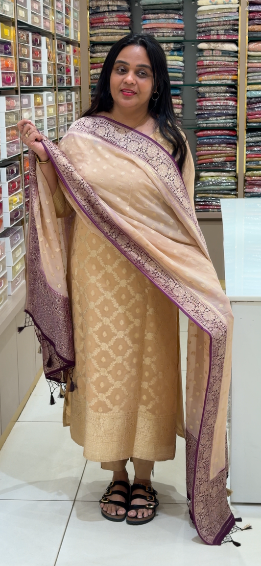 BANARASI UNSTITCHED SALWAR SUITS - IHA 35336
