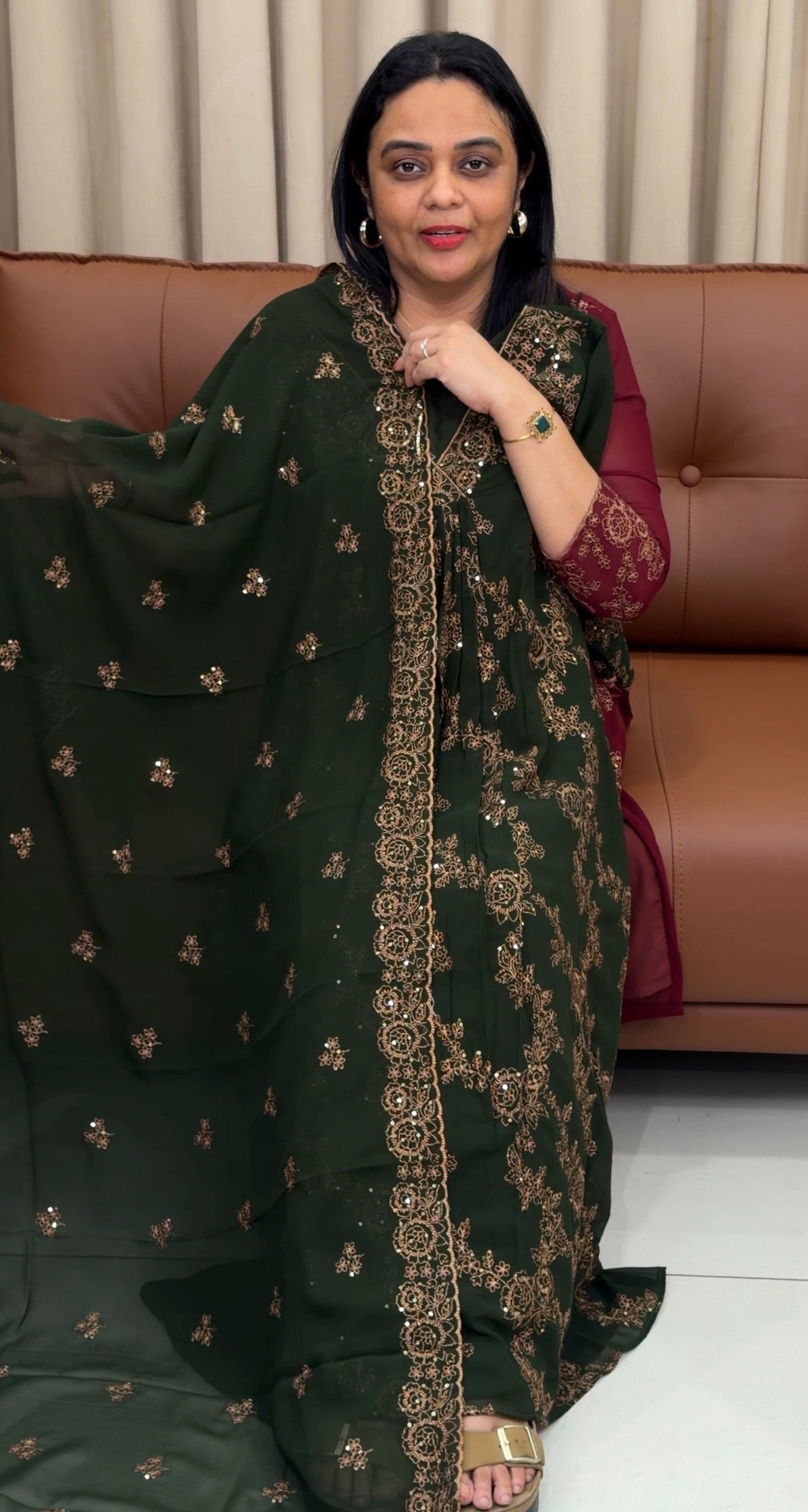 FORWARD FAUX GEORGETTE UNSTITCHED SALWAR SUITS - IHA 33476