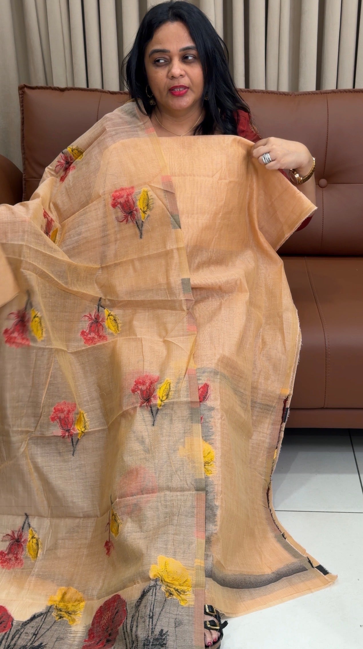 JAMDANI UNSTITCHED SALWAR SUITS - IHA 34556