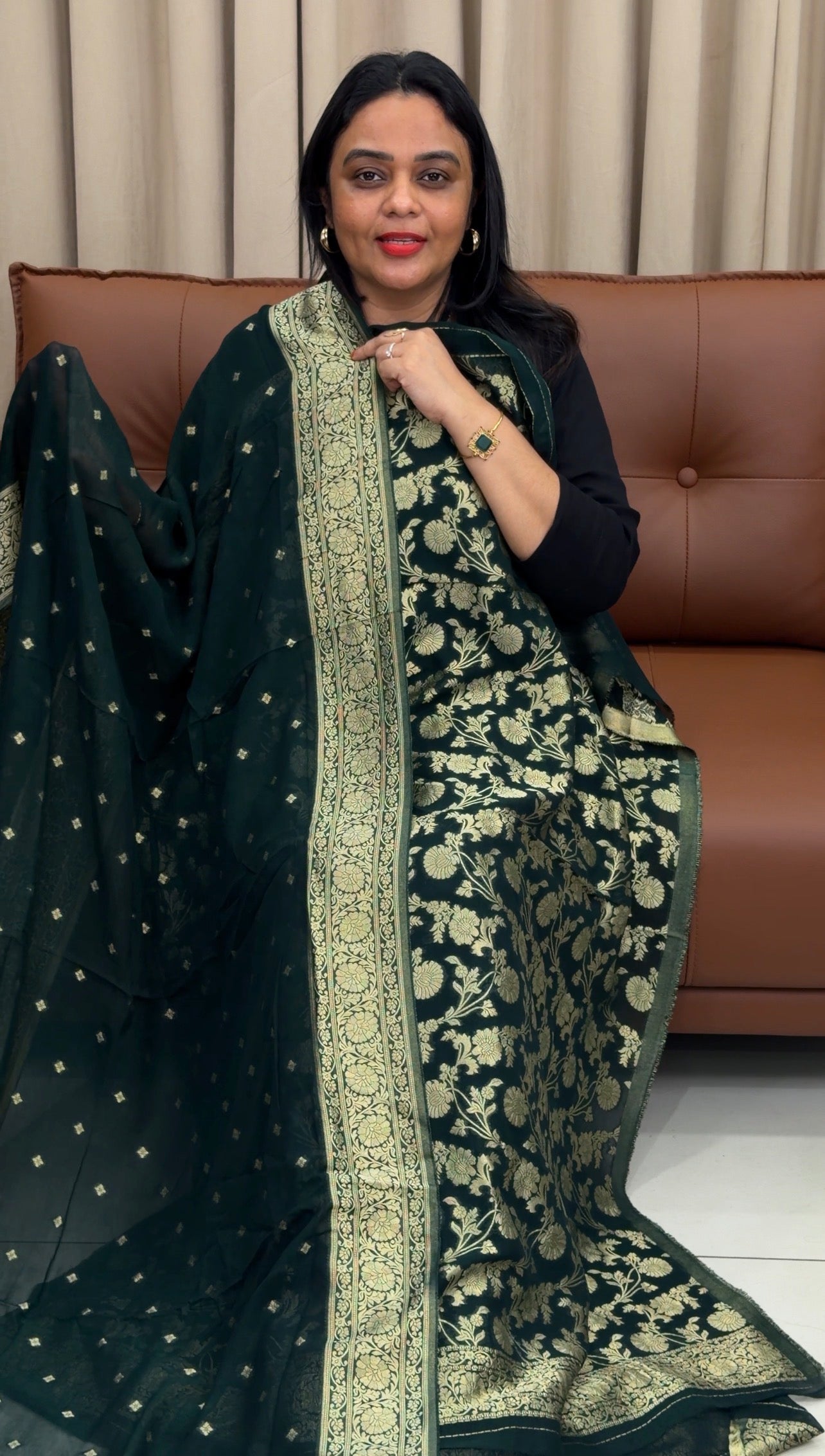 GEORGETTE BANARASI UNSTITCHED SALWAR SUITS - IHA 33445
