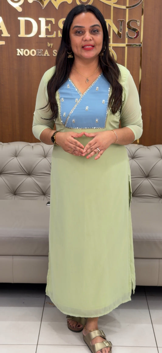 IHA'S IN-HOUSE HAND WORKED SLITTED TOPS - IHA 31587