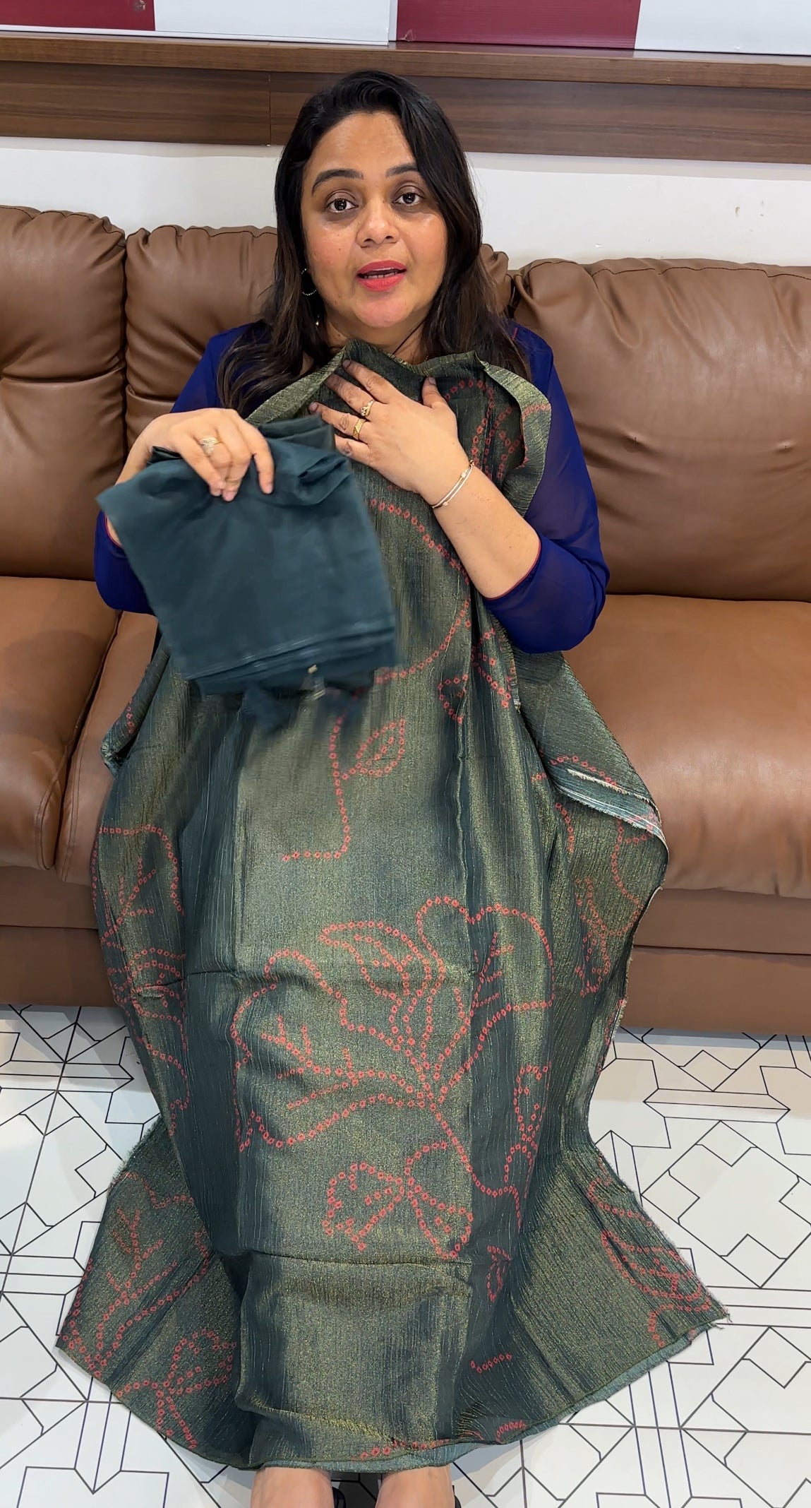 CRUSHED TISSUE UNSSTITCHEED SALWAR SUITS - IHA 27890