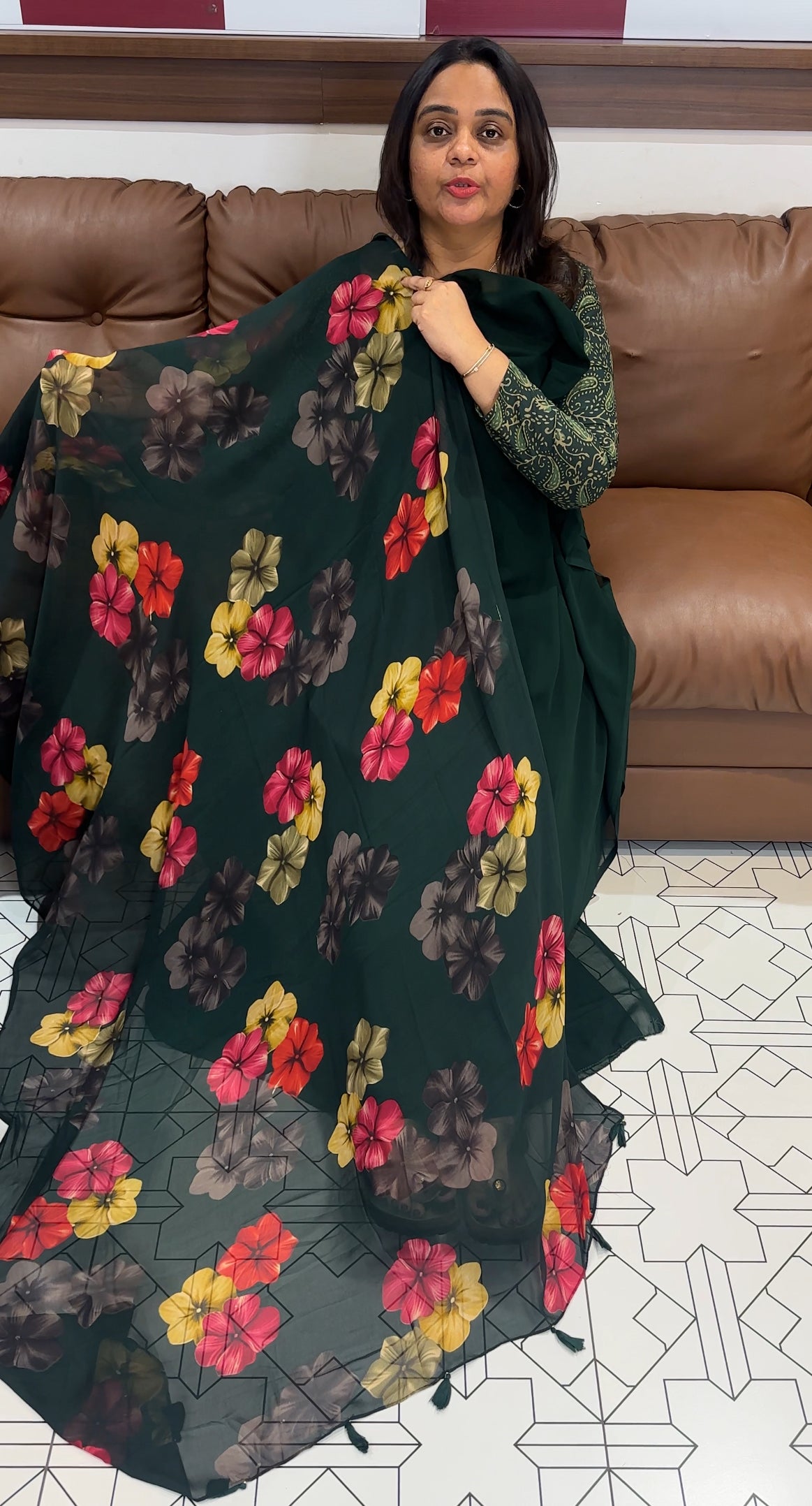 FAUX GEORGETTE UNSTITCHED SALWAR SUITS - IHA 27270
