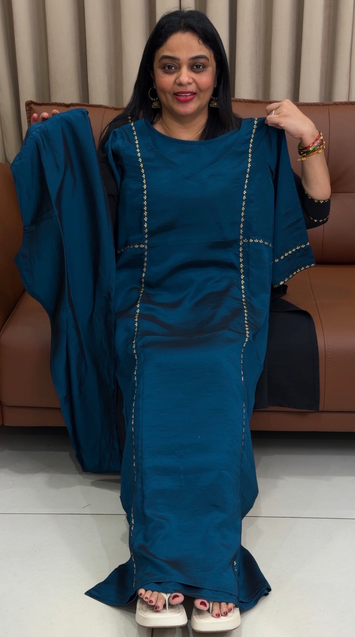 IHA;S IN- HOUSE SEMI SILK CO-ORDS SETS - IHA 33837