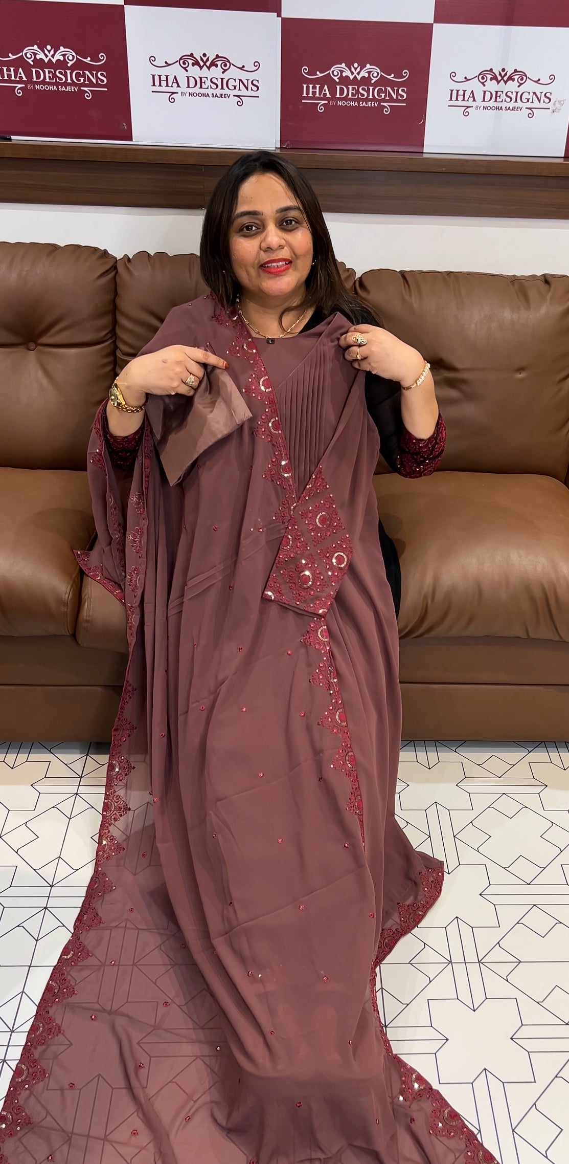 PARTY WEAR ALINE TOP,BOTTOM AND DUPATTA- IHA 22415
