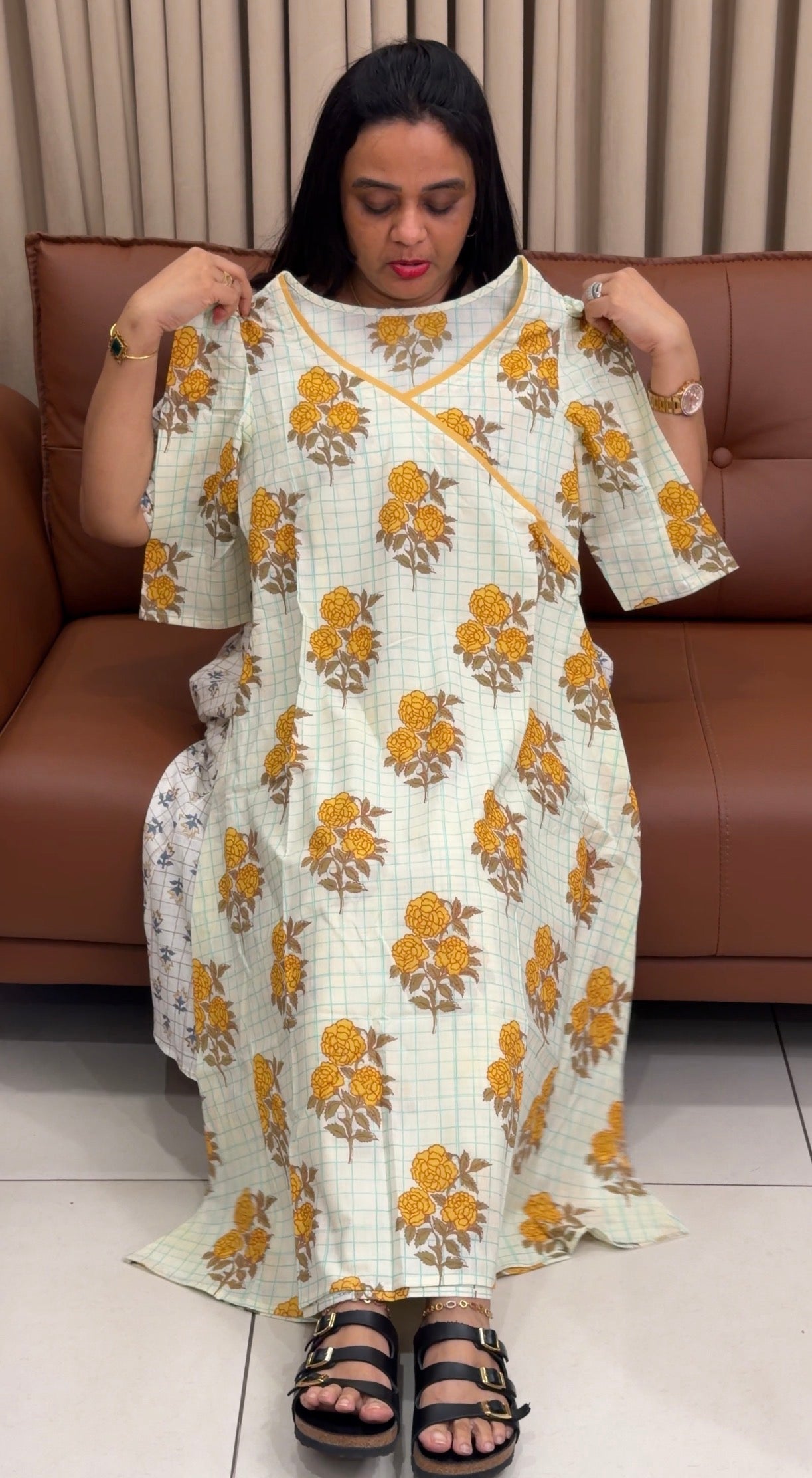 IHA'S IN-HOUSE COTTON PRINTED FROCKS - IHA 34767
