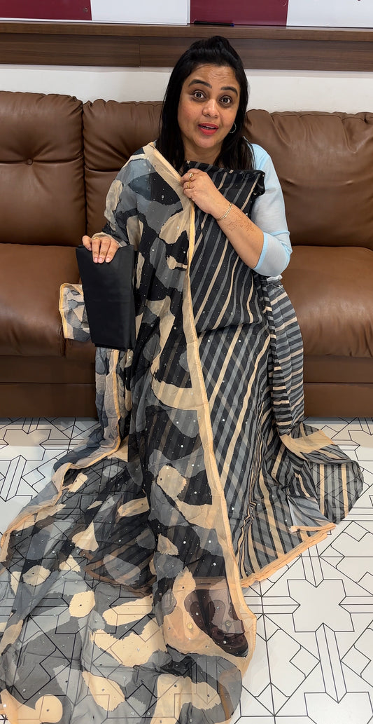 GEORGETTE UNSTITCHED SALWAR SUITS - IHA 27742