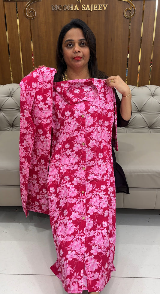 PRINTED COTTON TOP AND BOTTOM - IHA 25624