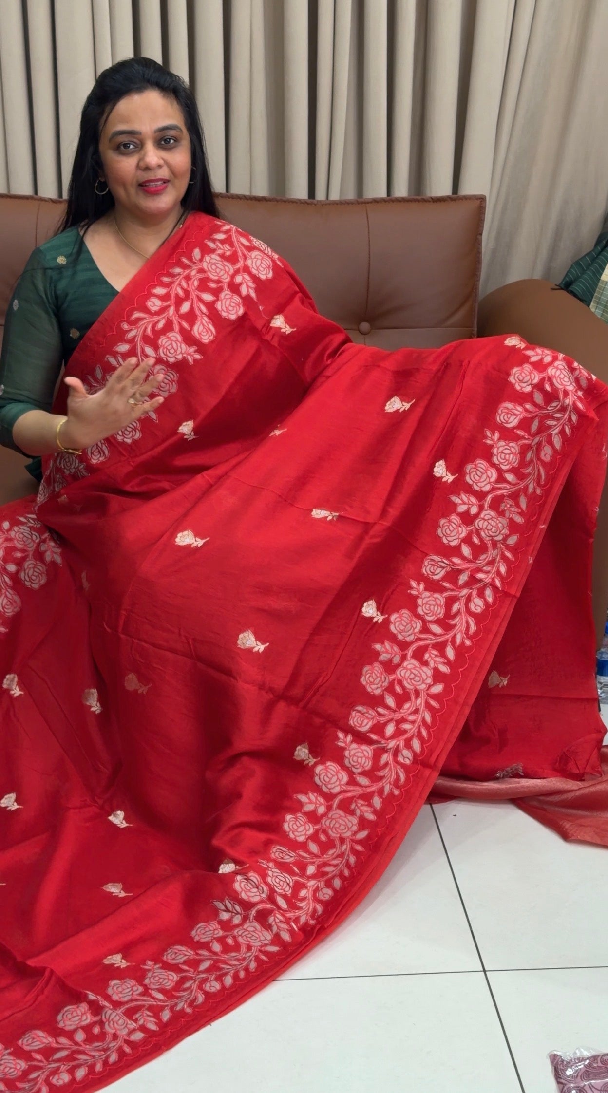 MUL CHANDERI SAREES - IHA 34801