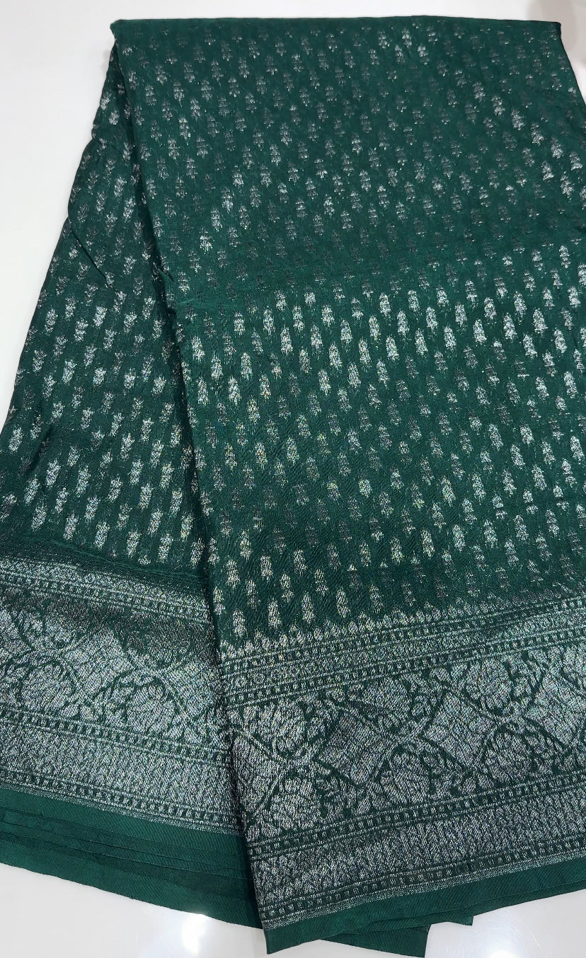 SEMI BANARSI SAREES - IHA 27121