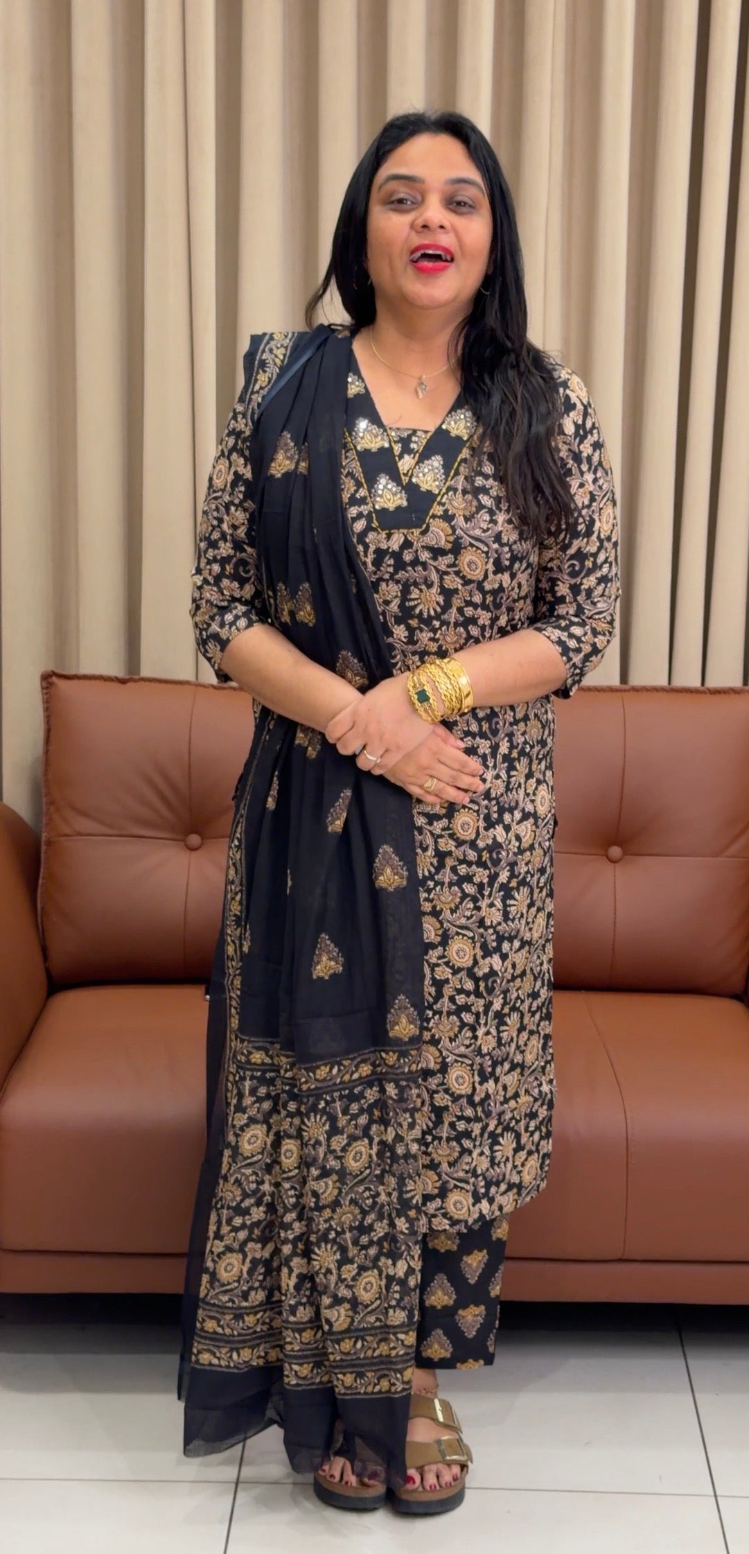 IHA'S IN-HOUSE PRINTED COTTON TOP,BOTTOM AND DUPATTA - IHA 33744