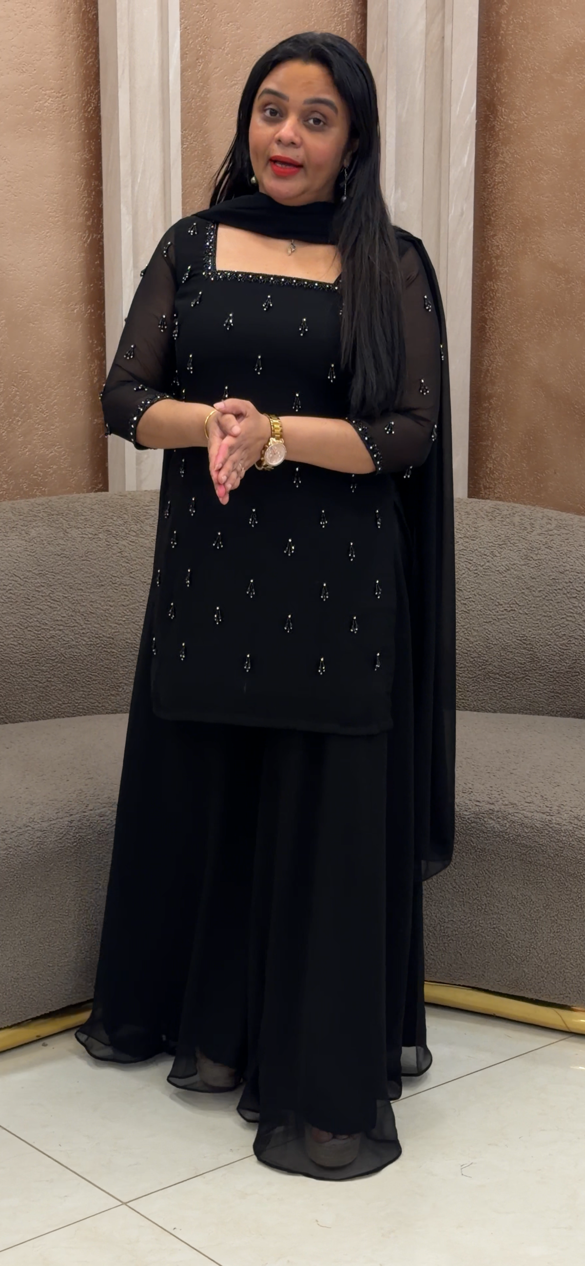 IHA'S IN-HOUSE HANDWORKED UNSTITCHED SALWAR SUITS  - IHA 35524