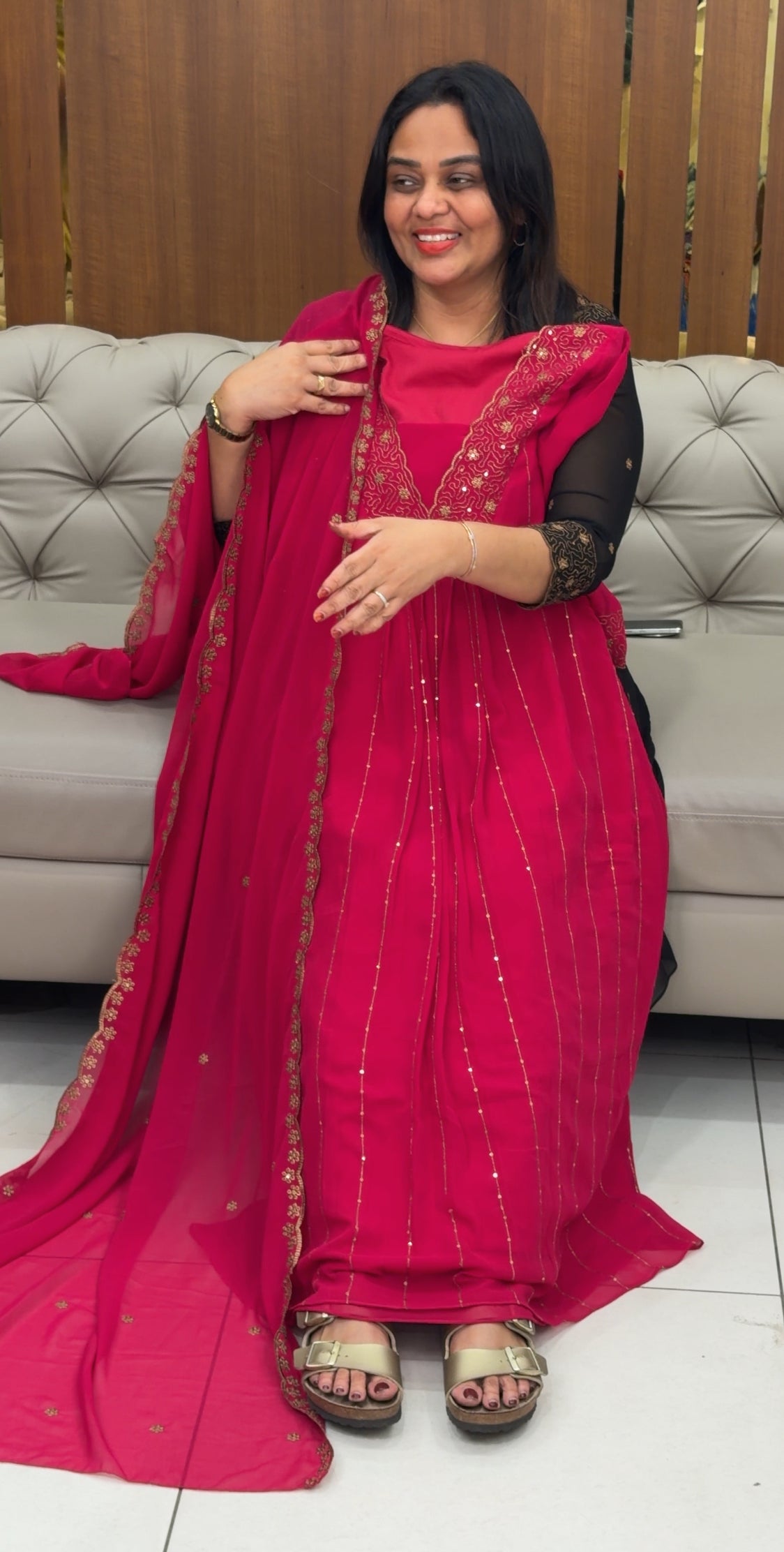 FORWARD PARTY WEAR TOP,BOTTOM AND DUPATTA - IHA 30612