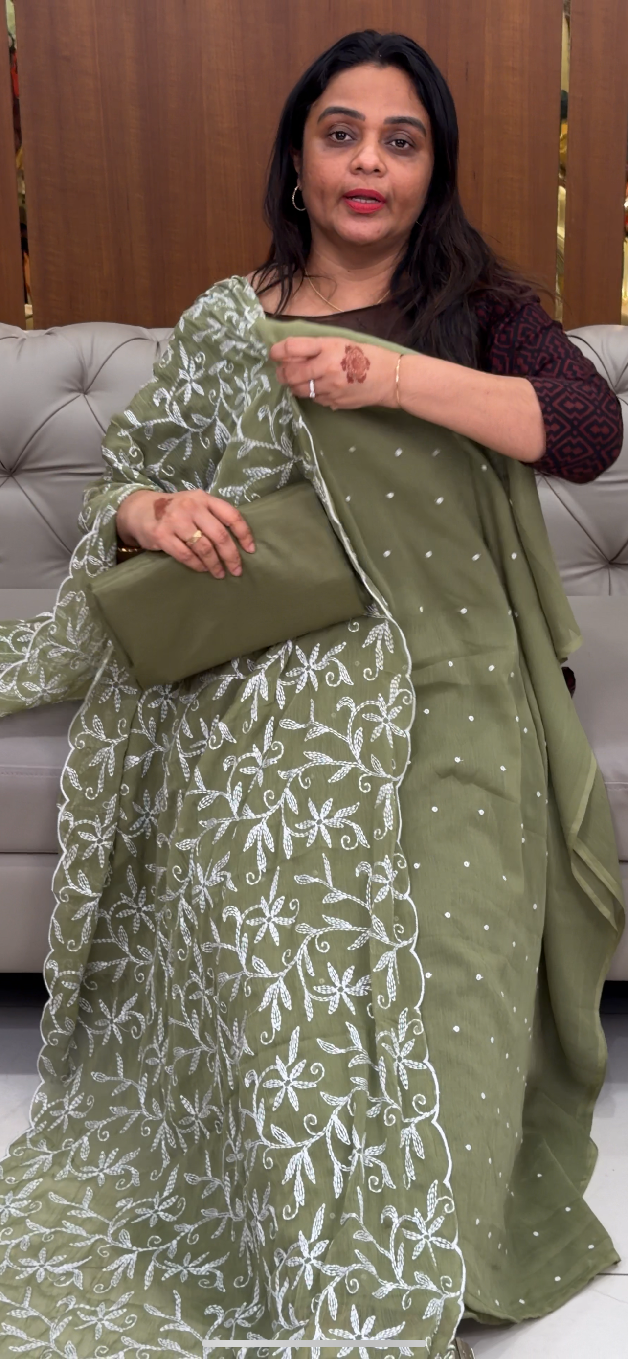 CHIFFON UNSTITCHED SALWAR SUITS - IHA 30183