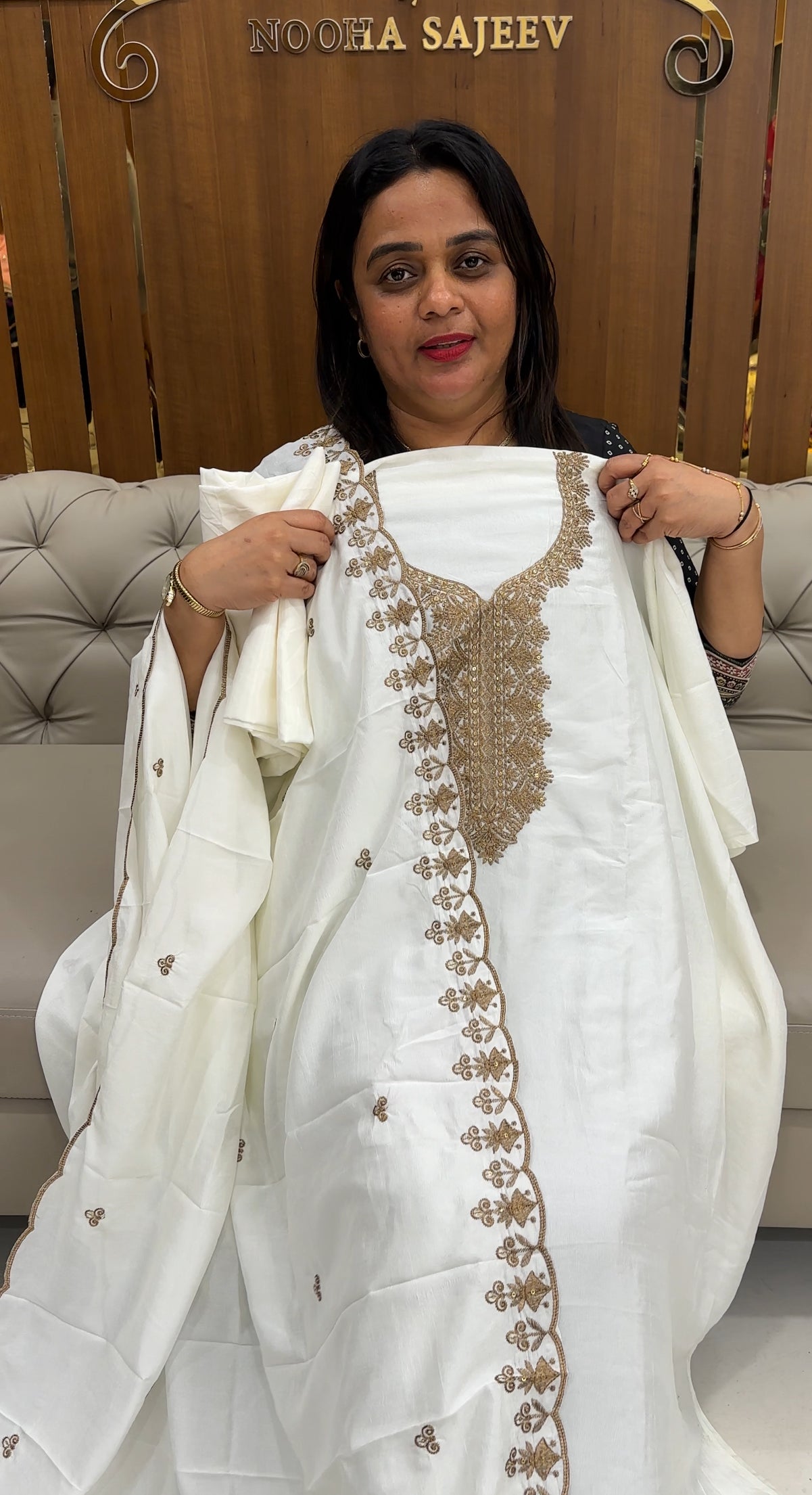 SEMI RAW SILK UNSTITCHED SALWAR SUITS - IHA 25970