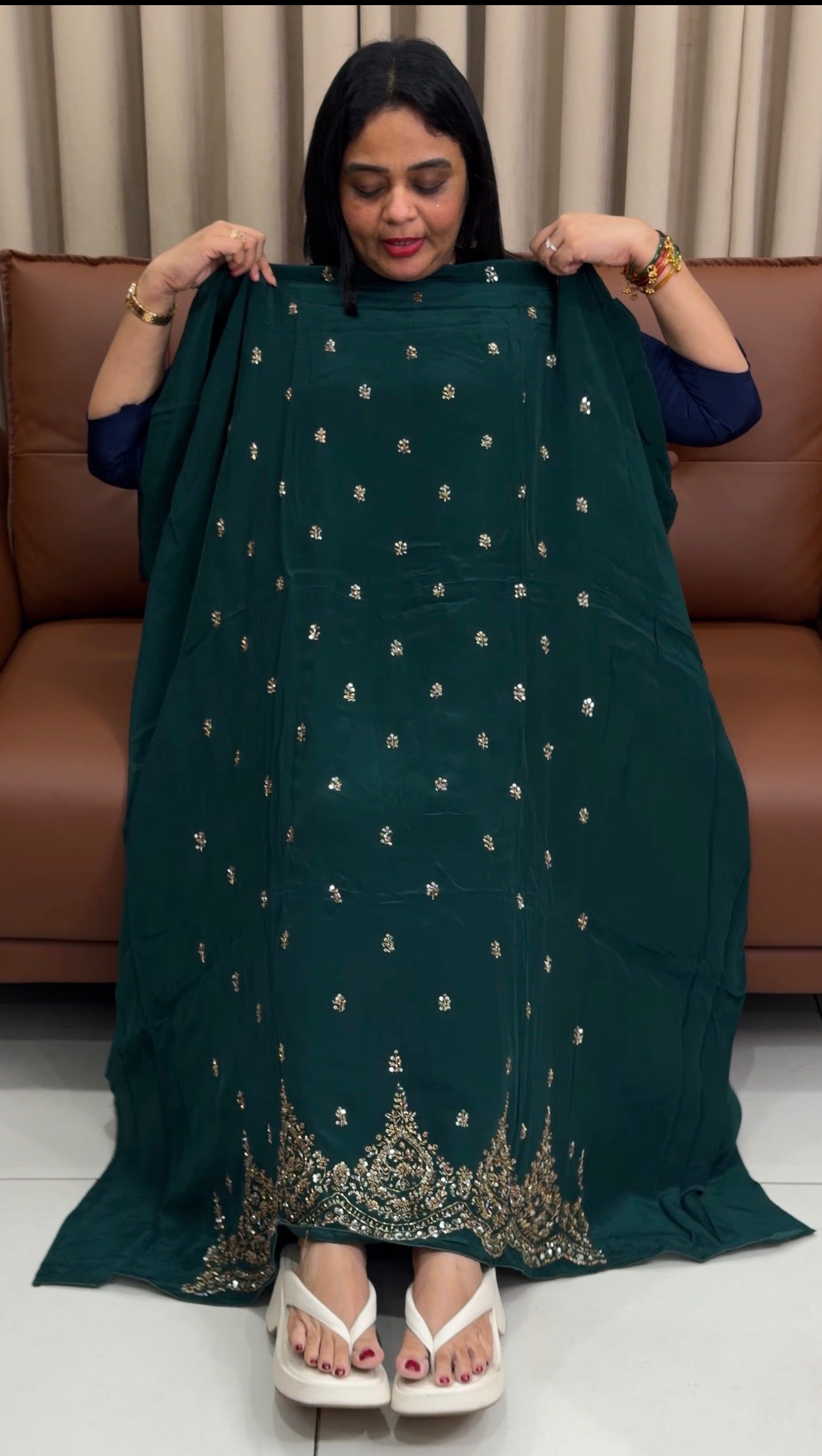 CREPE SILK UNSTITCHED SALWAR SUITS - IHA 33841