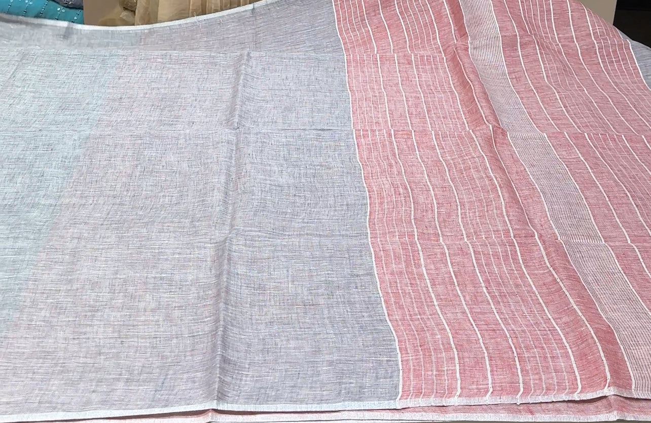 DESIGNER LINEN SAREE - IHA 16580