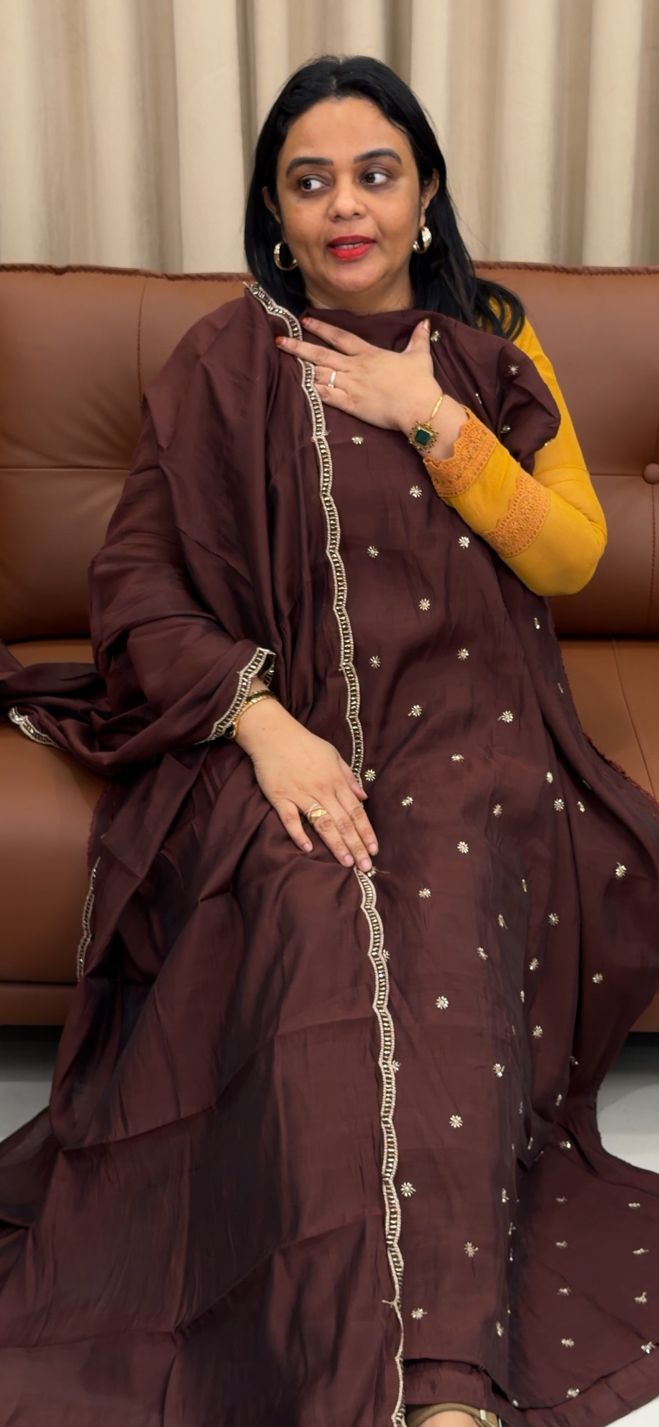 MUL CHANDERI UNSTITCHED SALWAR SUITS - IHA 33483