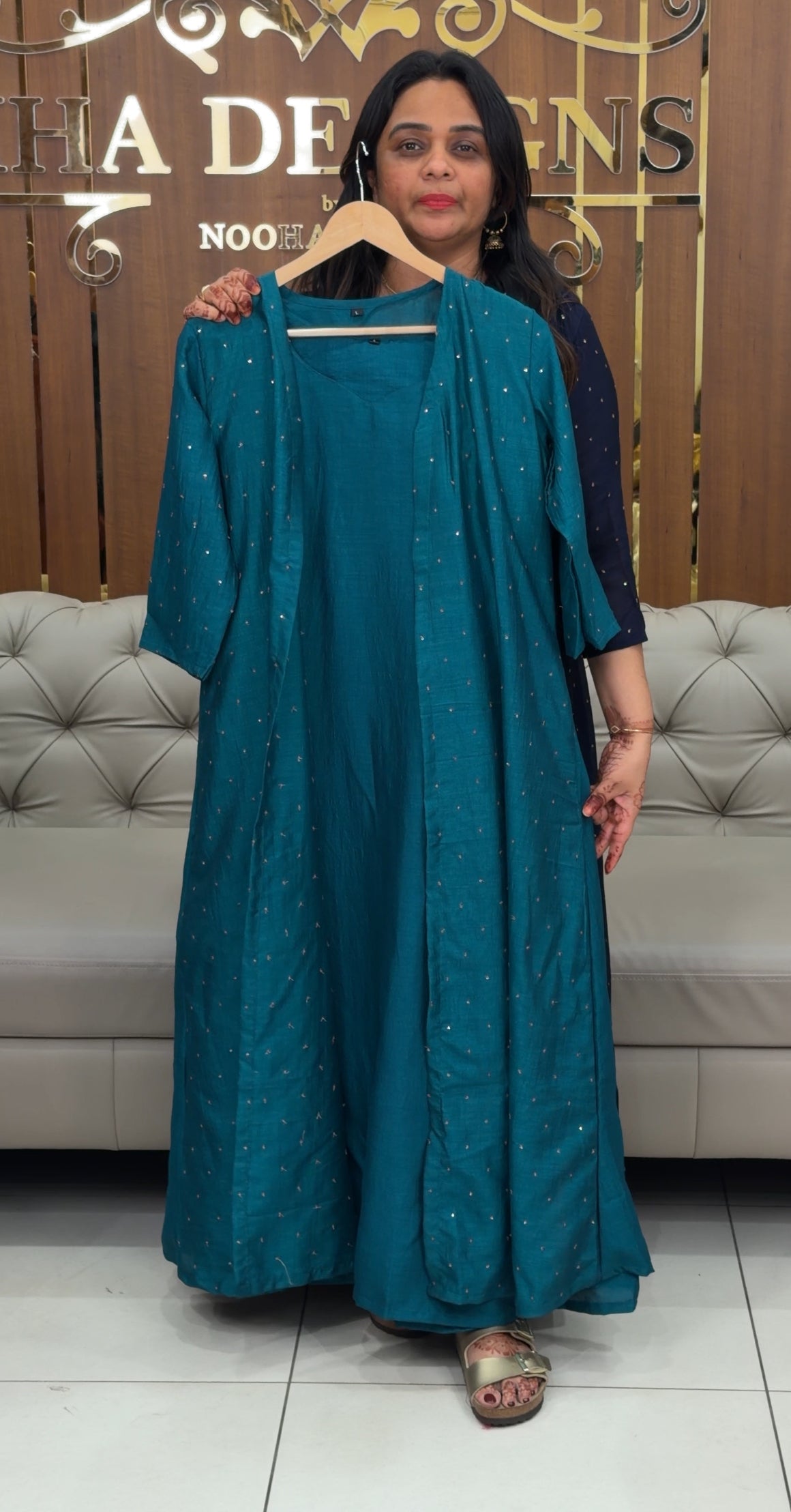 HAND WORKED JACKET AND ALINE TOPS - IHA 32511