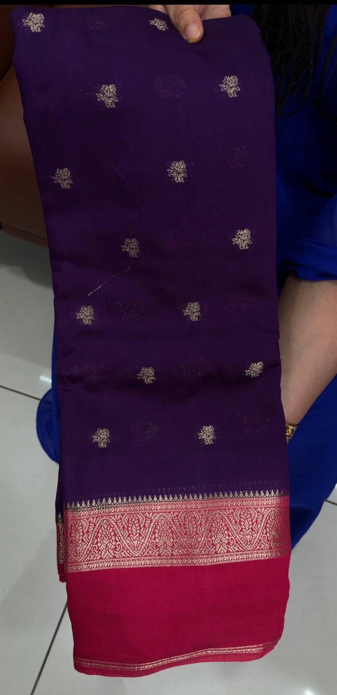 MUL CHANDERI SAREE - IHA 33740