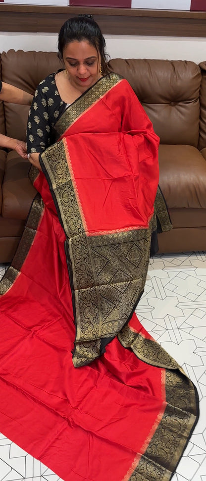 SILK BANARASI SAREE - IHA 16474