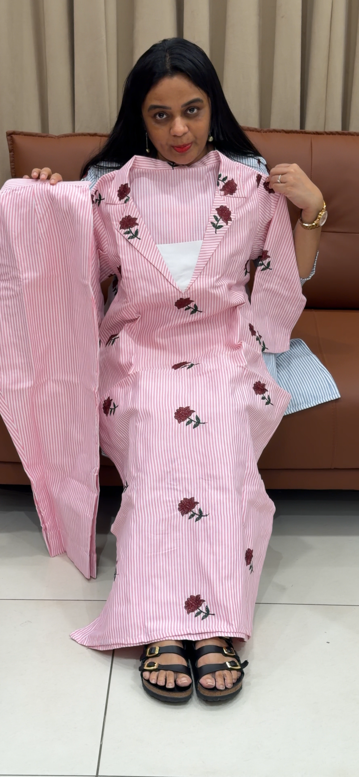 IHA'S IN-HOUSE HANDLOOM COTTON TOP AND BOTTOM - IHA 35444