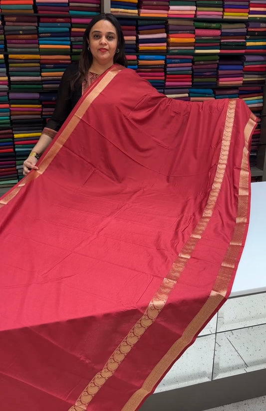 SEMI CRAPE SAREES - IHA 18672