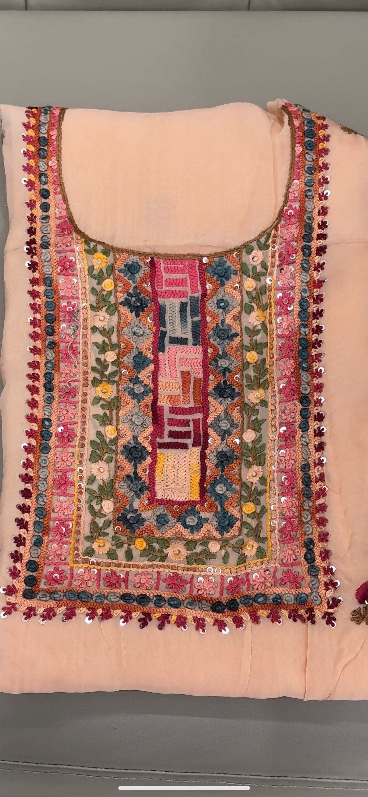 VISCOSE ORGANZA UNSTITCHED SALWAR SUITS - IHA 28546