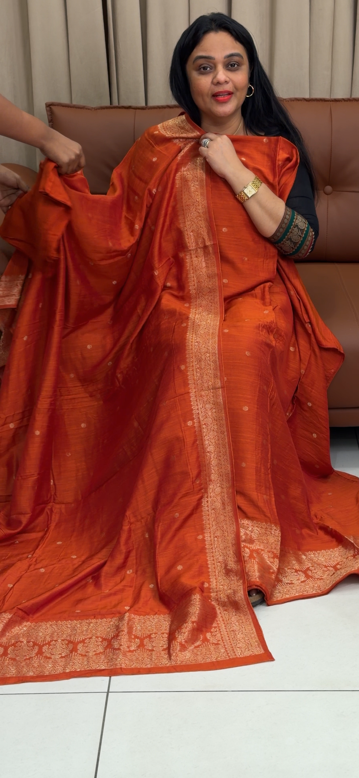DOLA SILK BANARASI UNSTITCHED SALWAR SUITS - IHA 35744