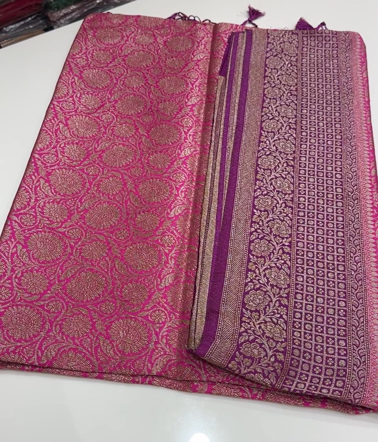 SEMI KATAN SAREES  - IHA 15234