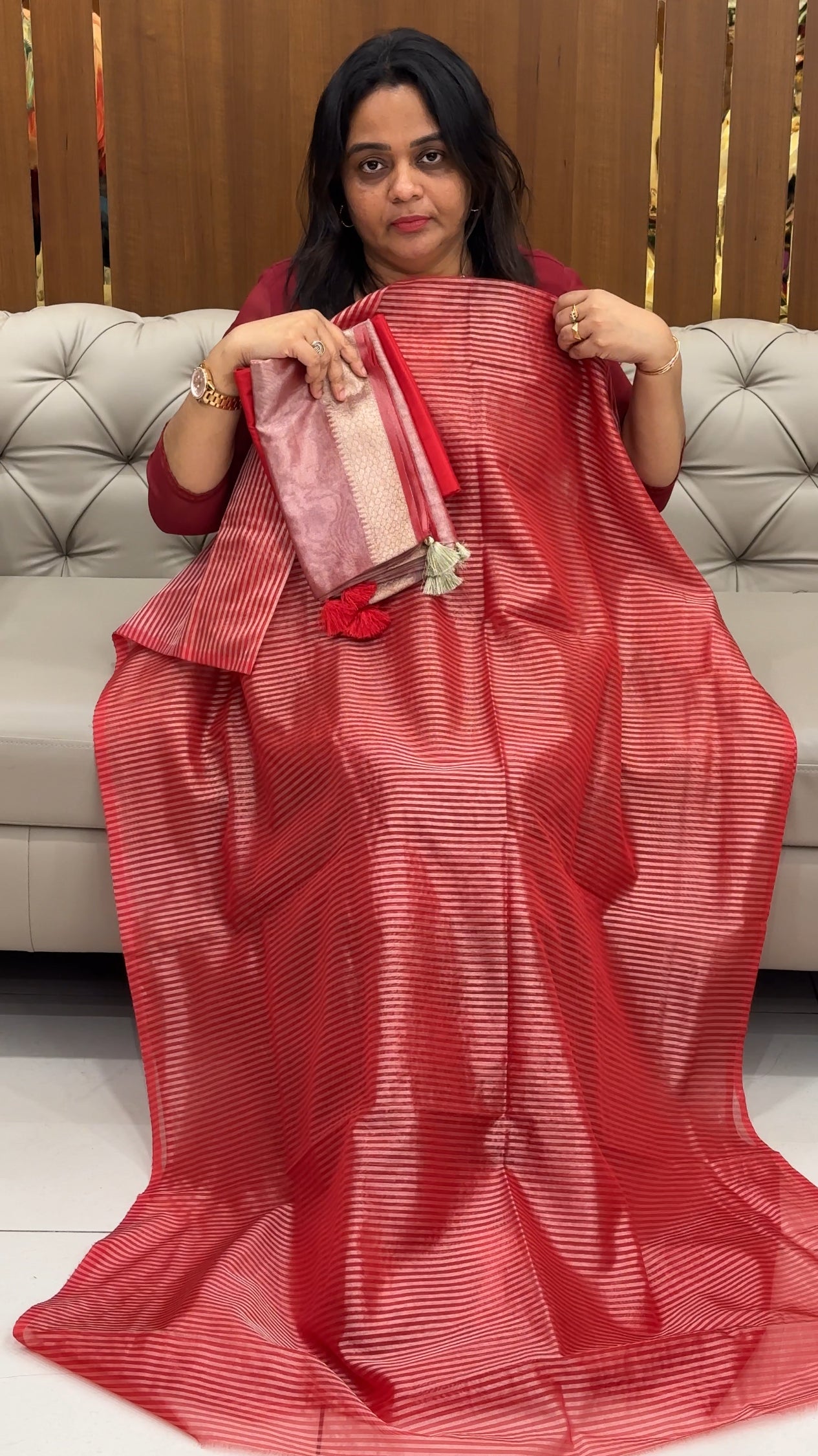 TISSUE BANARASI UNSTITCHED SALWAR SUITS - IHA 28680