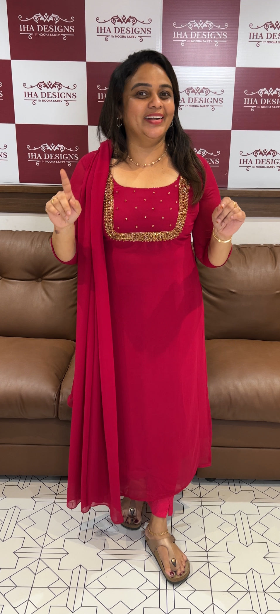 IHA'S IN-HOUSE HAND WORKED UNSTITCHED SALWAR SUITS - IHA 27672