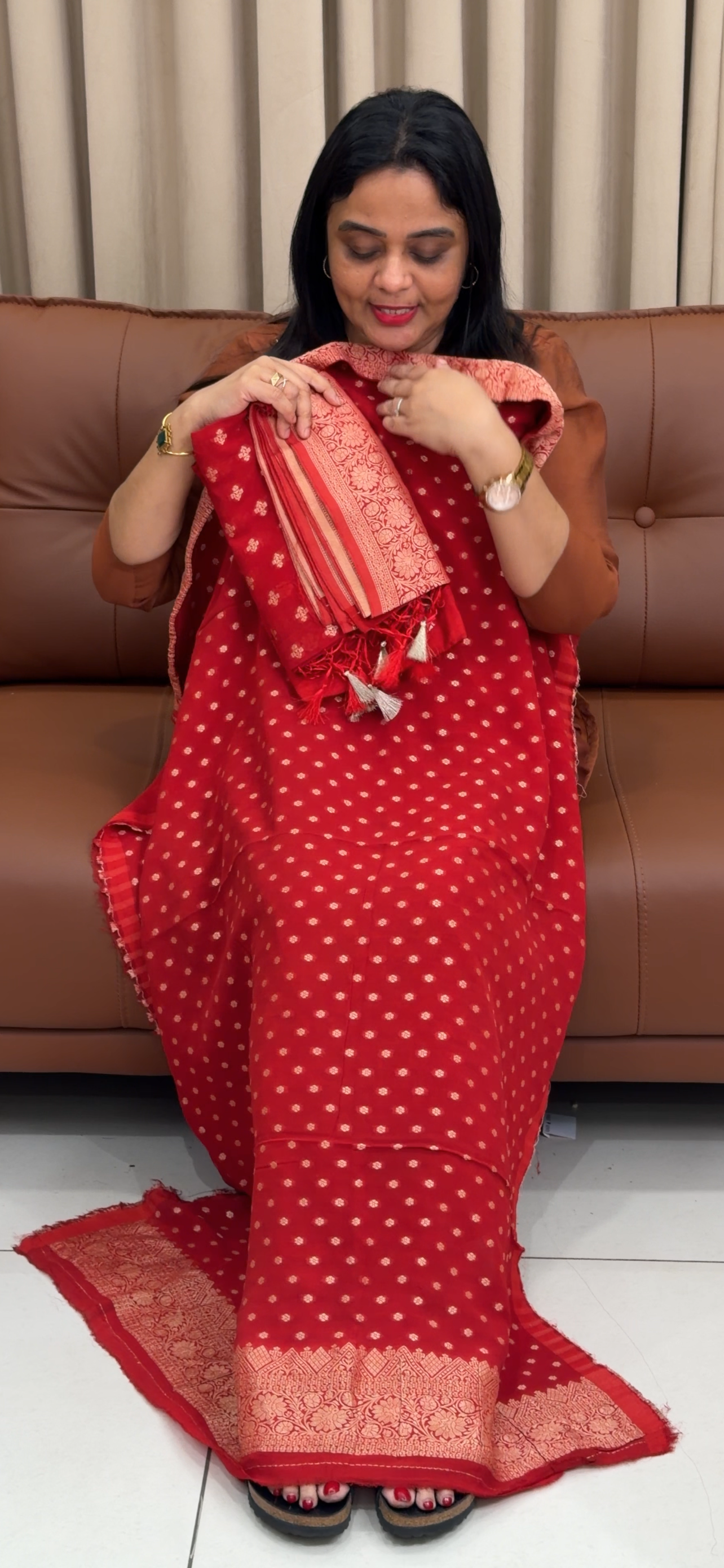 VISCOSE BANARASI UNSTITCEHD SALWAR SUITS - IHA 34283
