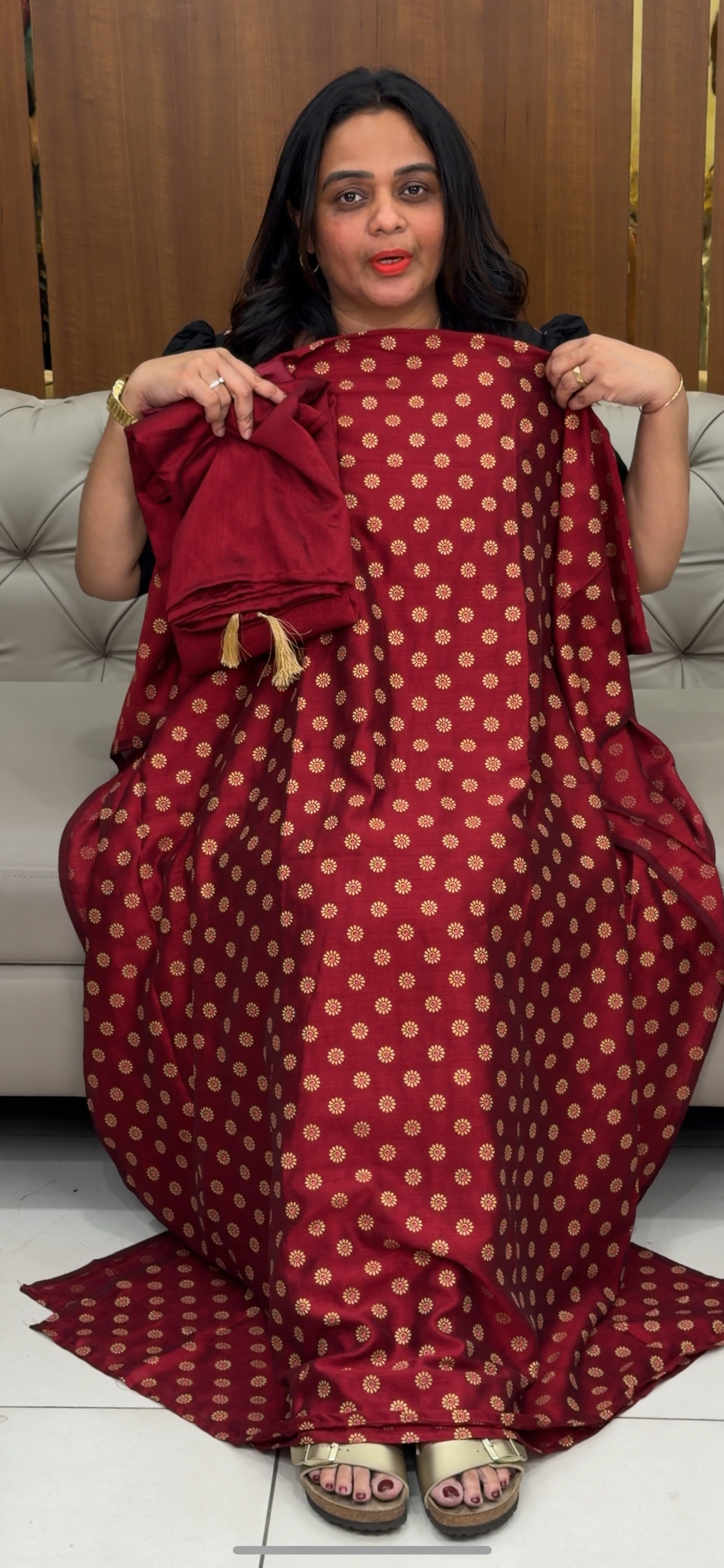 SEMI RAW SILK UNSTITCHED SALWAR SUITS - IHA 29854