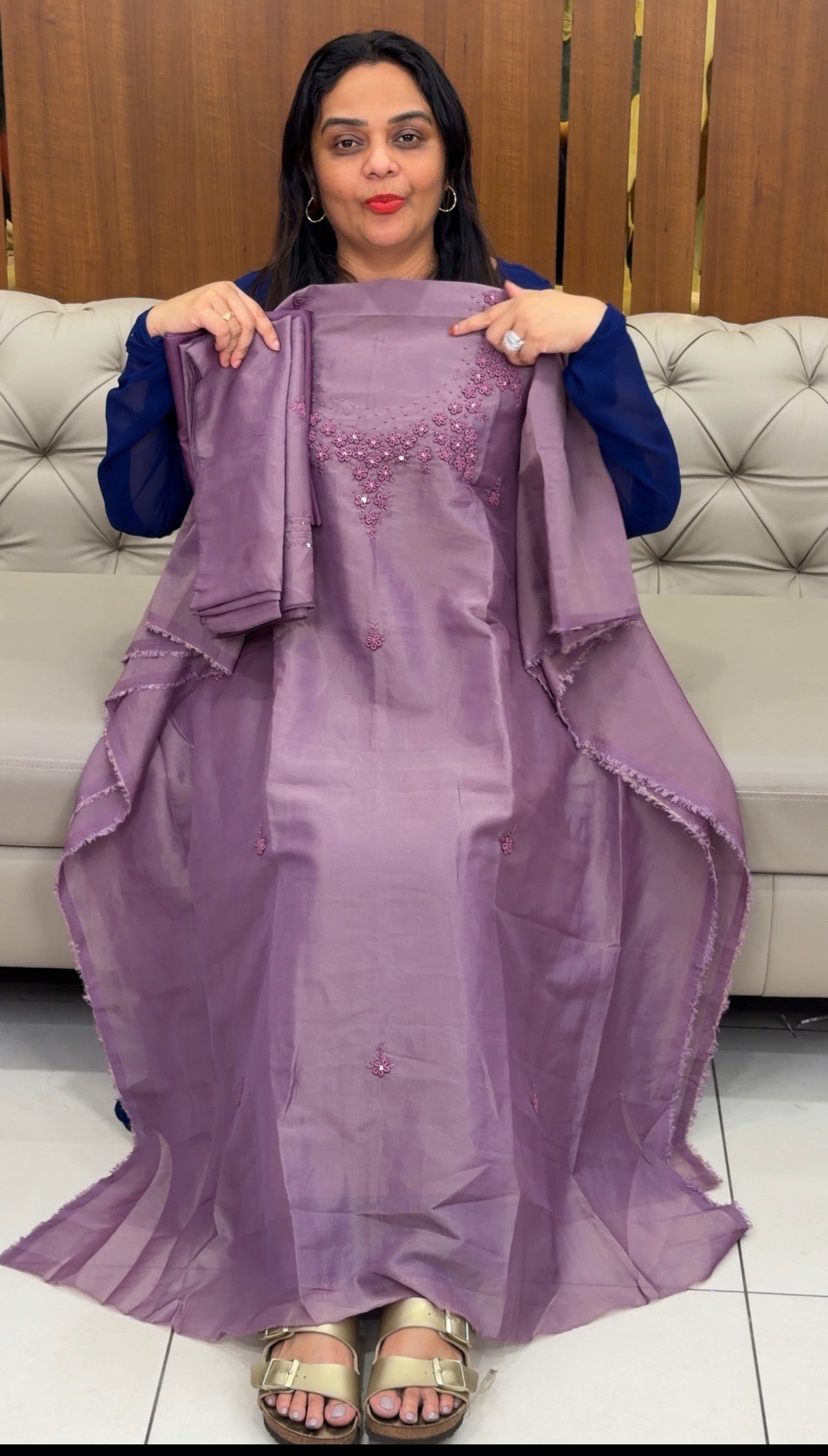 BANARASI TISSUE UNSTITCHED SALWAR SUITS - IHA 31132