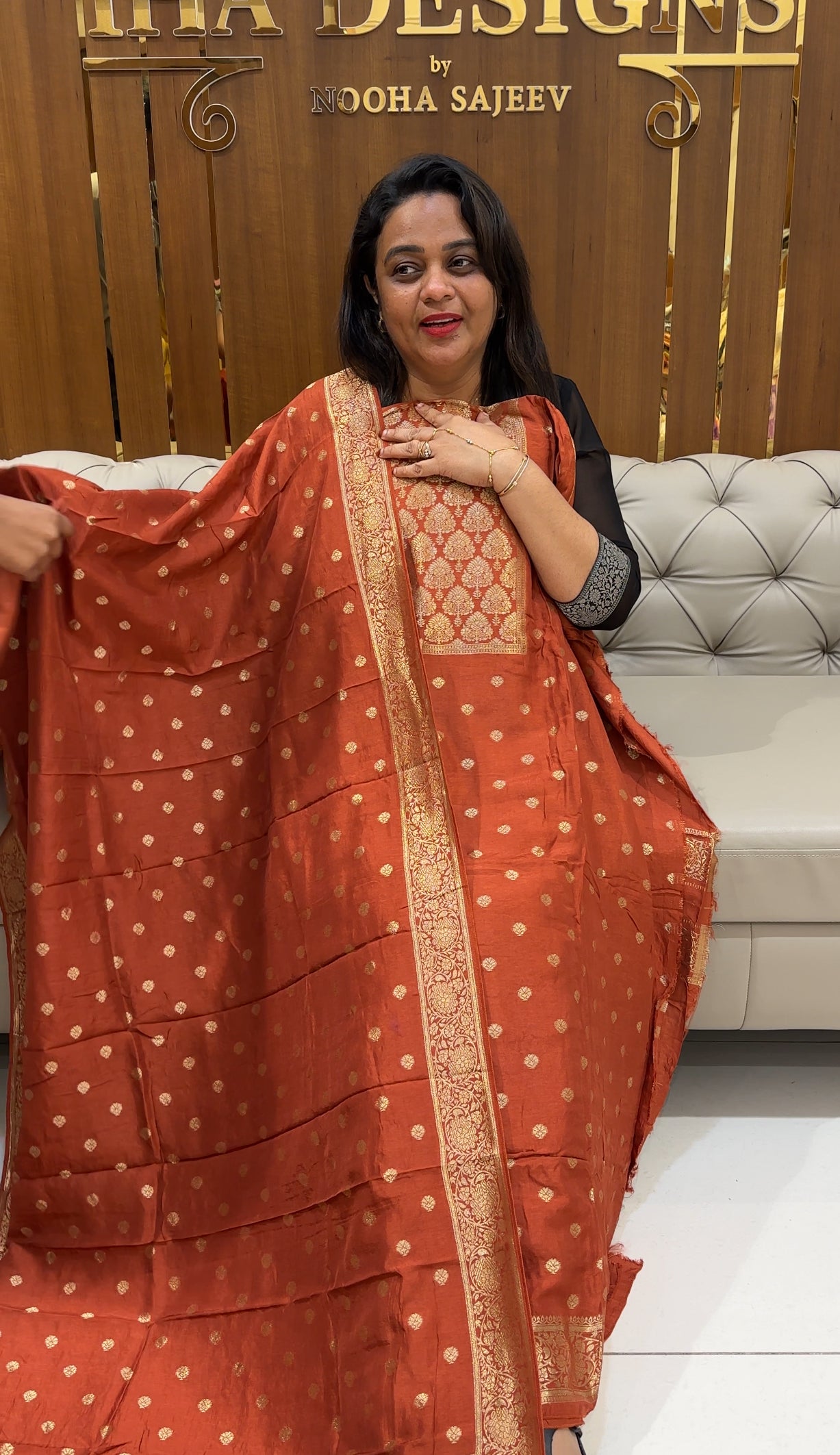 DOLA BANARASI UNSTITCHED SALWAR SUITS - IHA 24961
