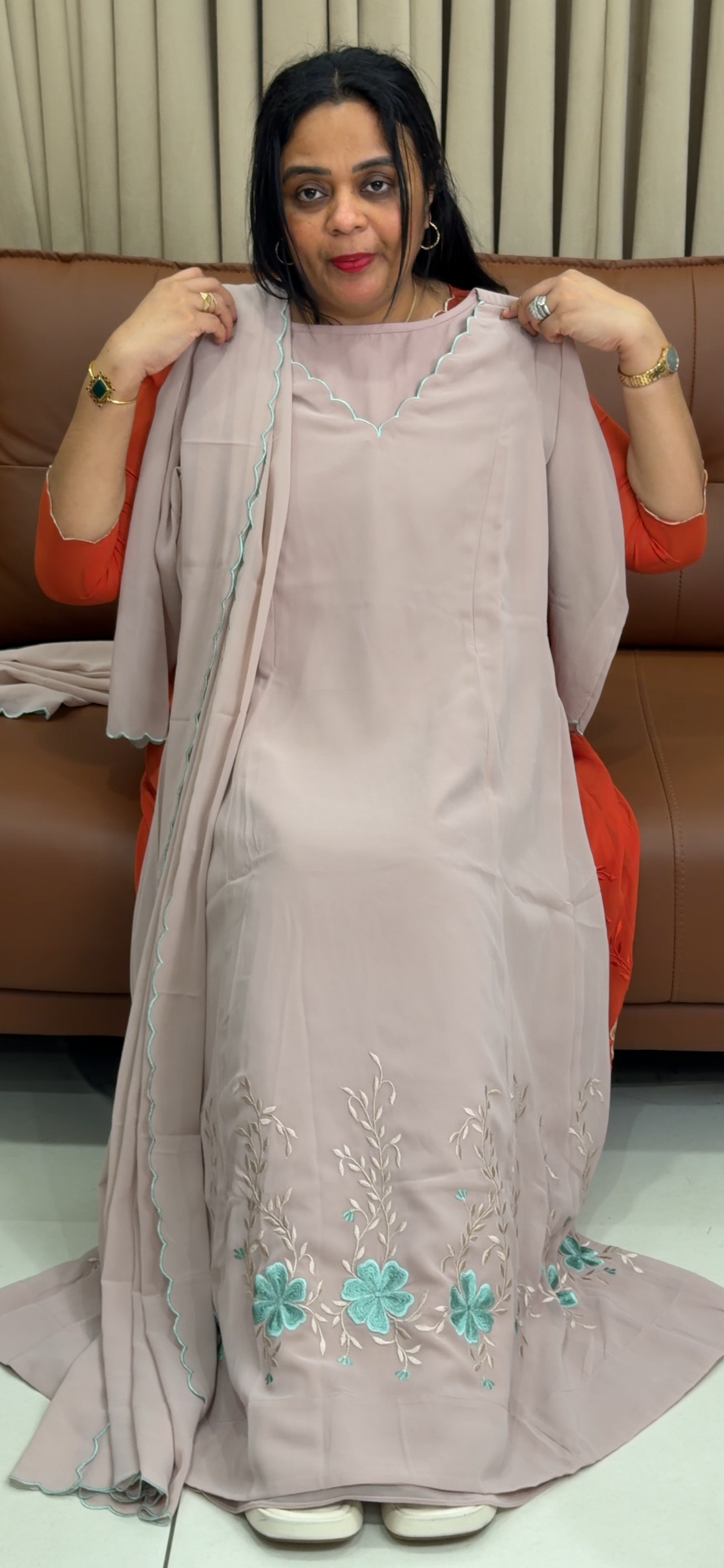 IHA'S IN-HOUSE SLITTED TOP AND DUPATTA - IHA 34648