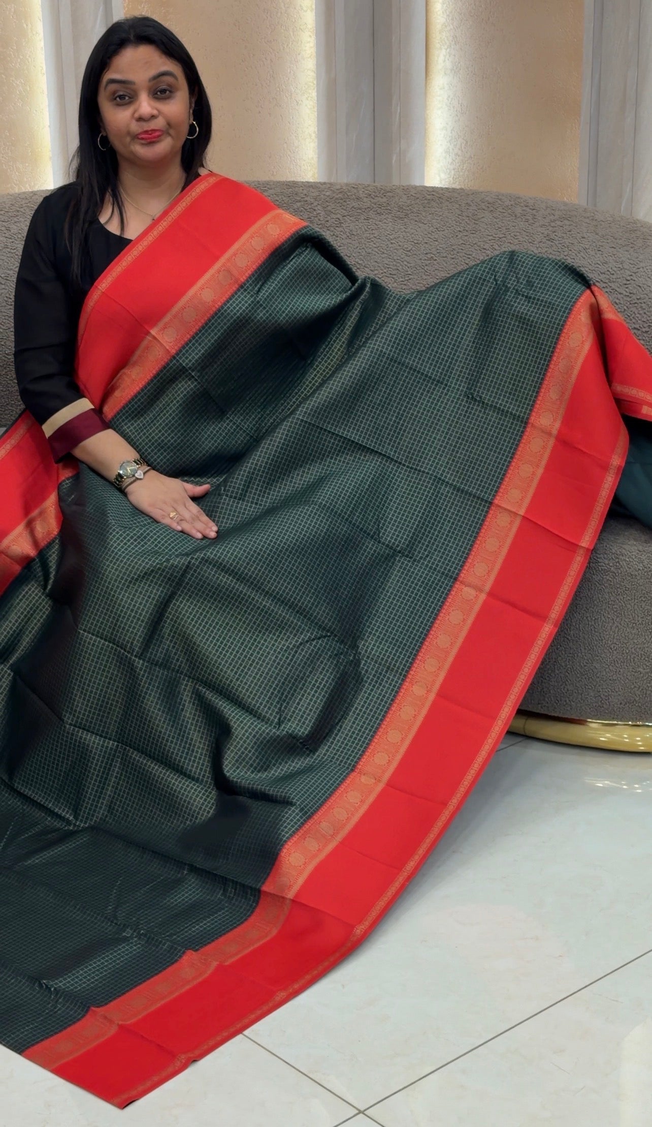 SEMI SILK SAREES - IHA 32975