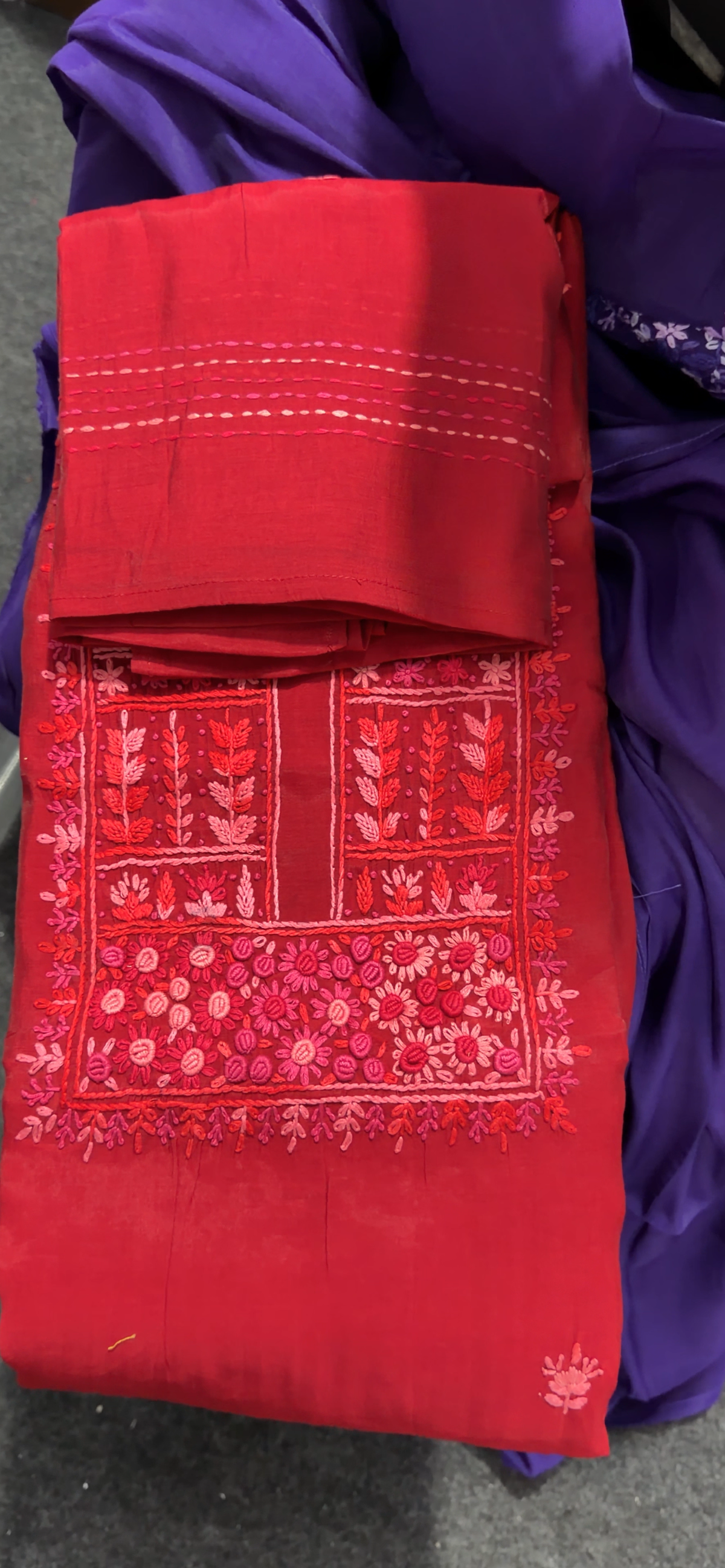 MALAI CHANDERI  UNSTITCHED SALWAR SUITS - IHA 36050