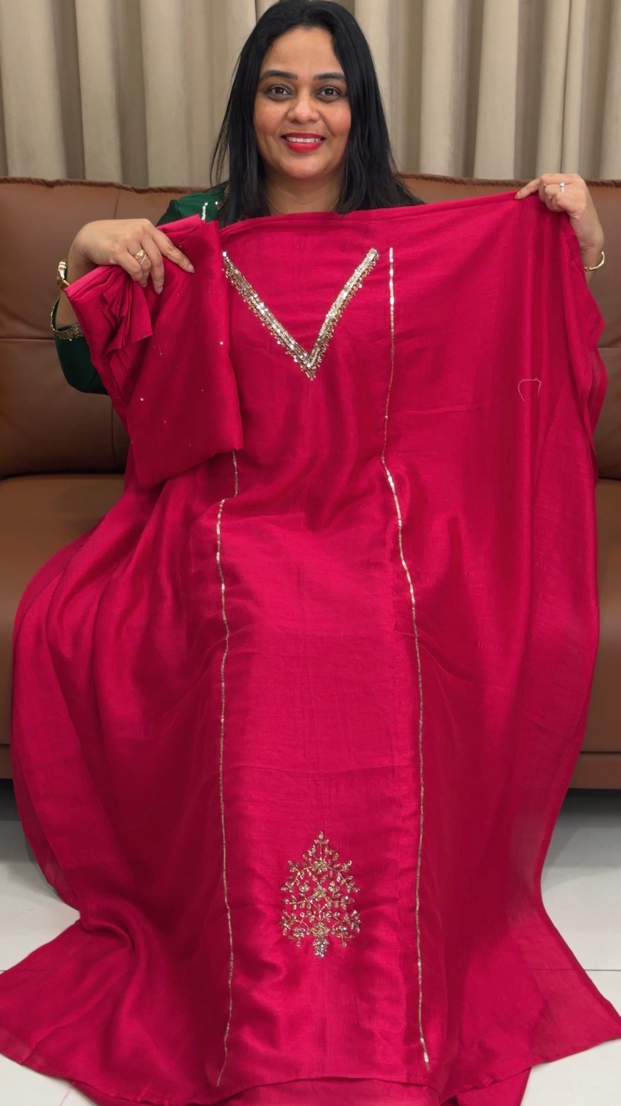 SEMI RAW SILK UNSTITCHED SALWAR SUITS - IHA 33819