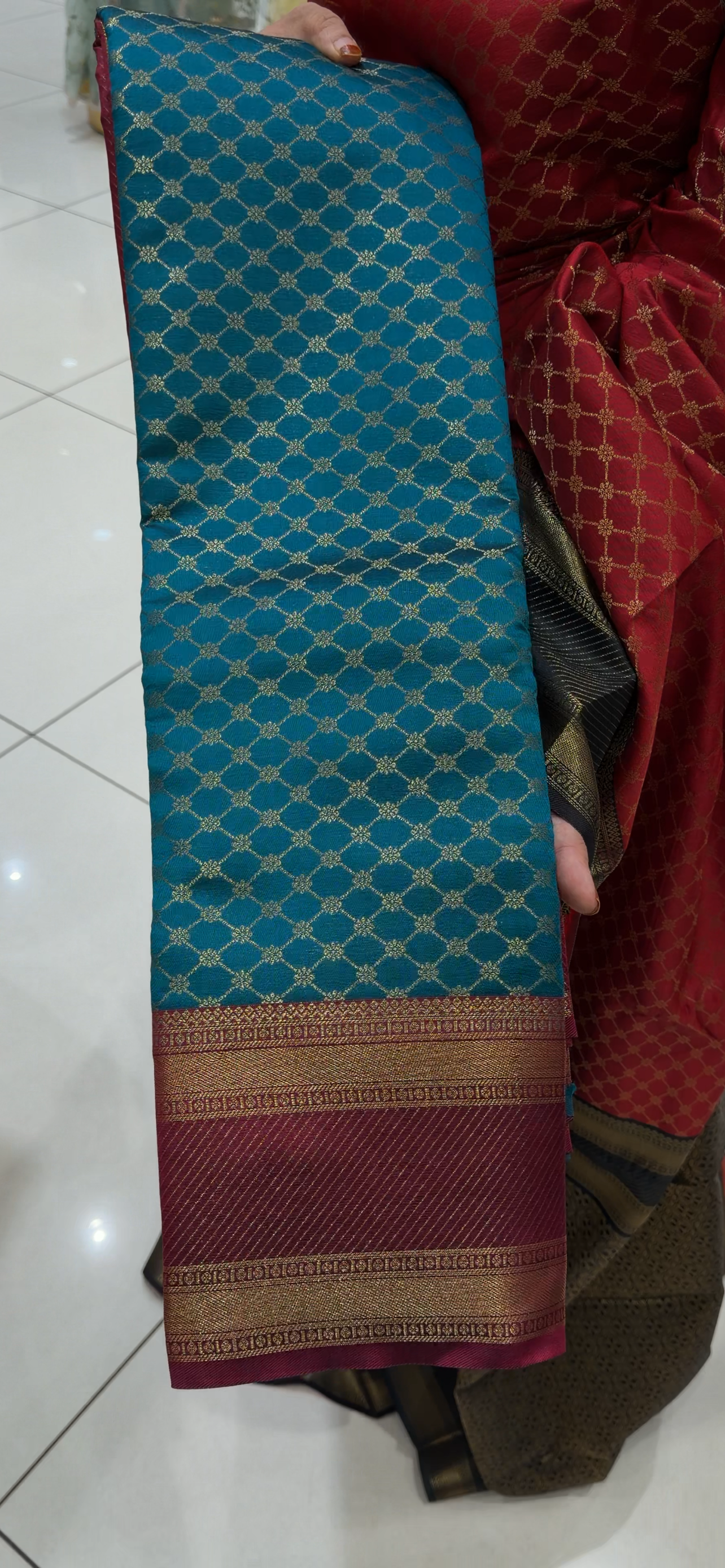 SEMI BROCADE SAREES - IHA 32539