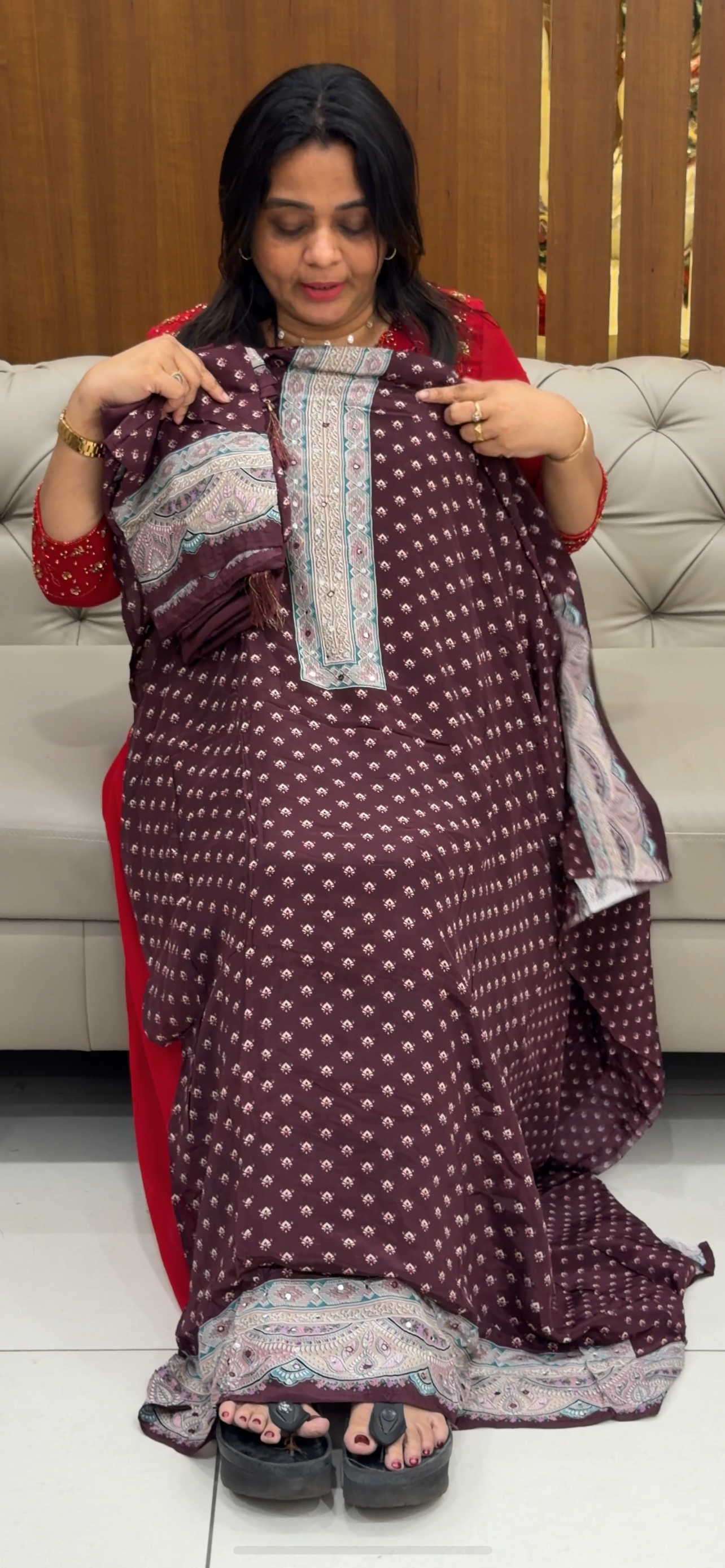 CRAPE SILK UNSTITCHED SALWAR SUITS - IHA 28766