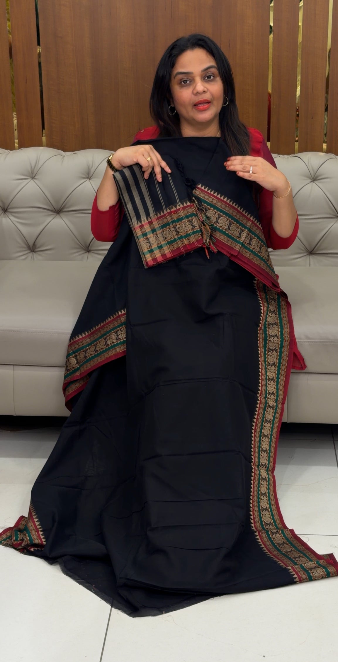 HANDLOON COTTON UNSTITCHED SALWAR SUITS - IHA 30631