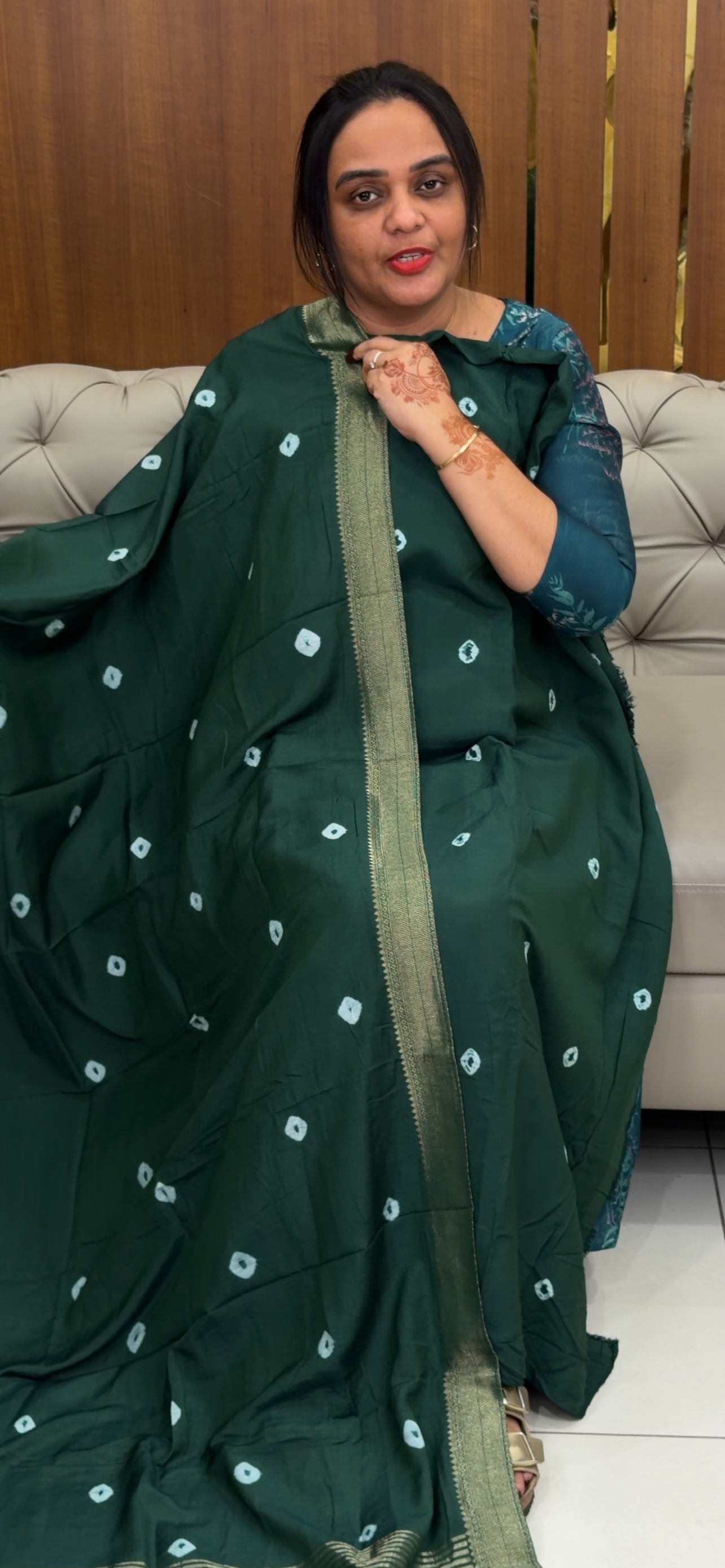 MUL CHANDERI UNSTITCHED SALWAR SUITS - IHA 31401