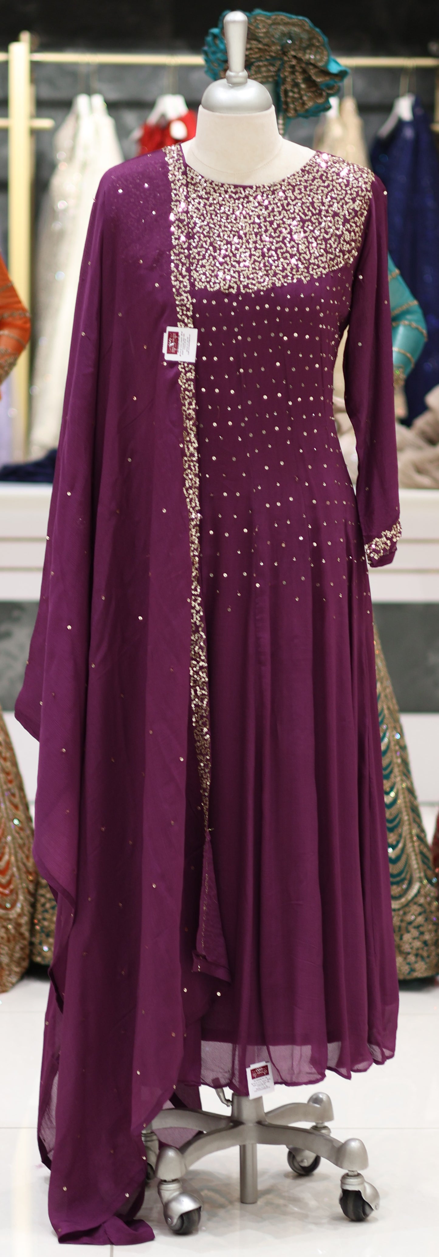 PARTY WEAR TOP,BOTTOM AND DUPATTA - IHA 26791
