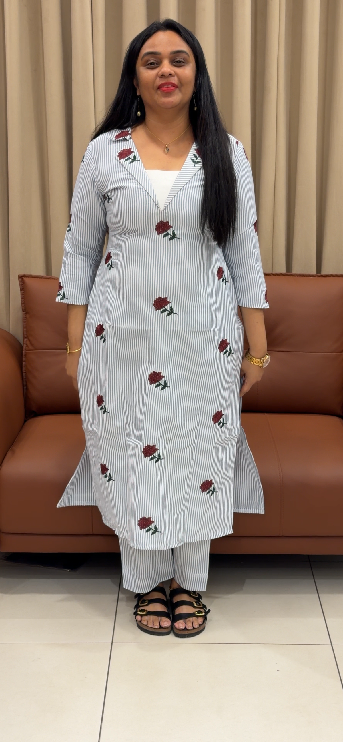 IHA'S IN-HOUSE HANDLOOM COTTON TOP AND BOTTOM - IHA 35444