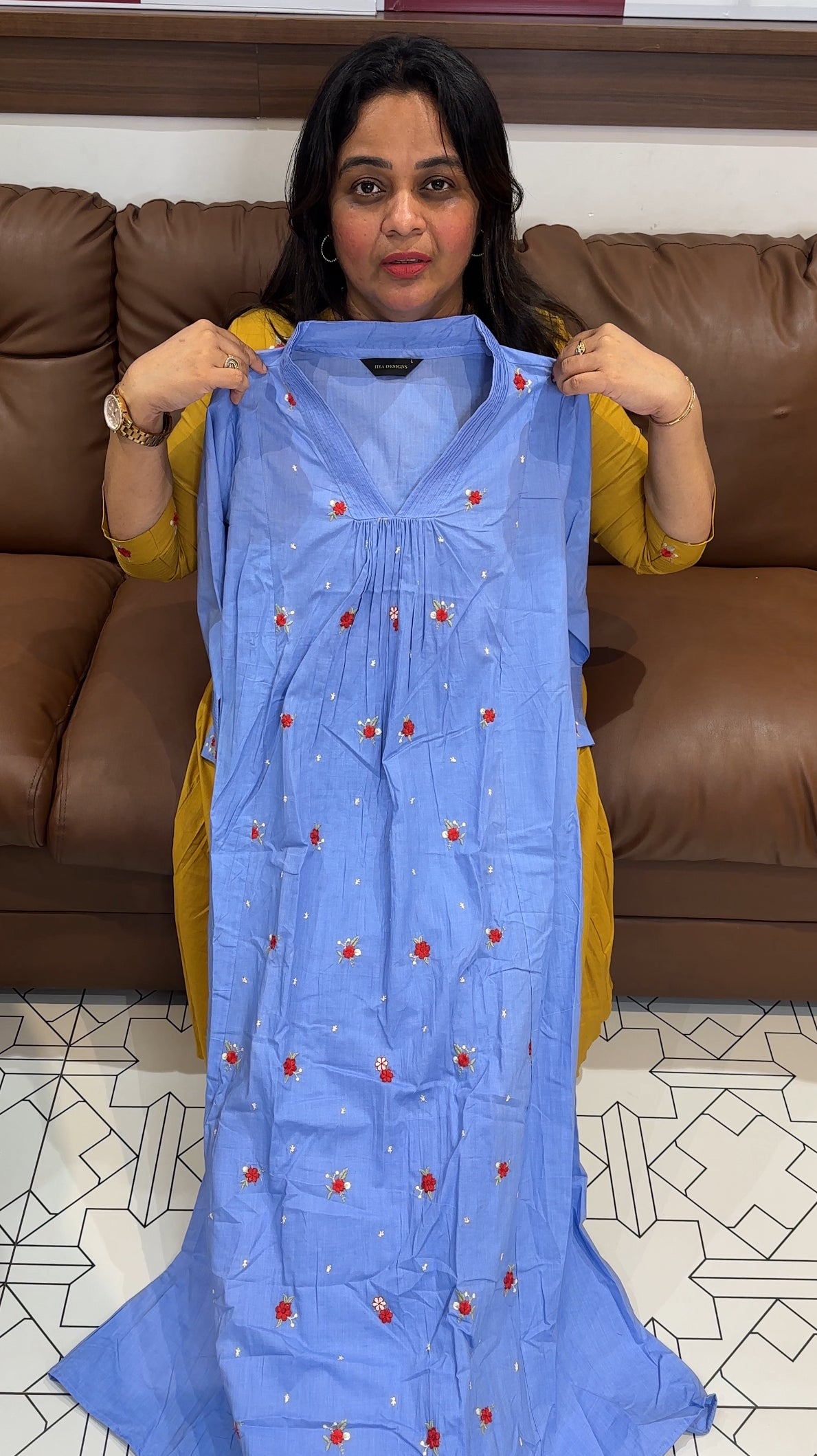MUL MUL COTTON LONG TOPS - IHA 27148