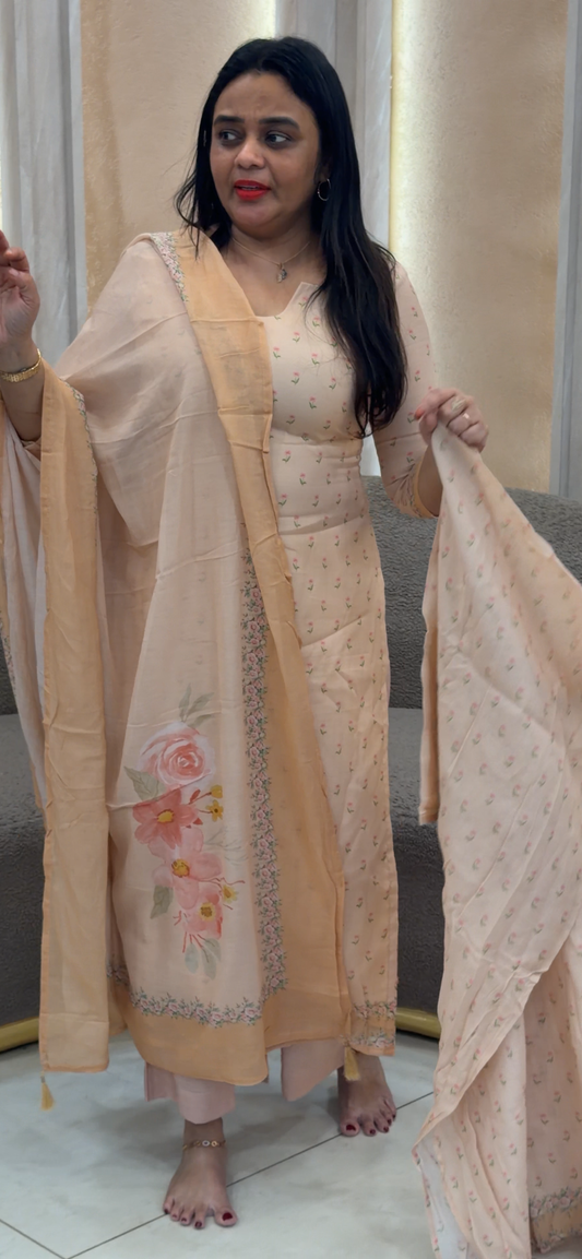 PRINTED MUL UNSTITCHED SALWAR SUITS - IHA 33383