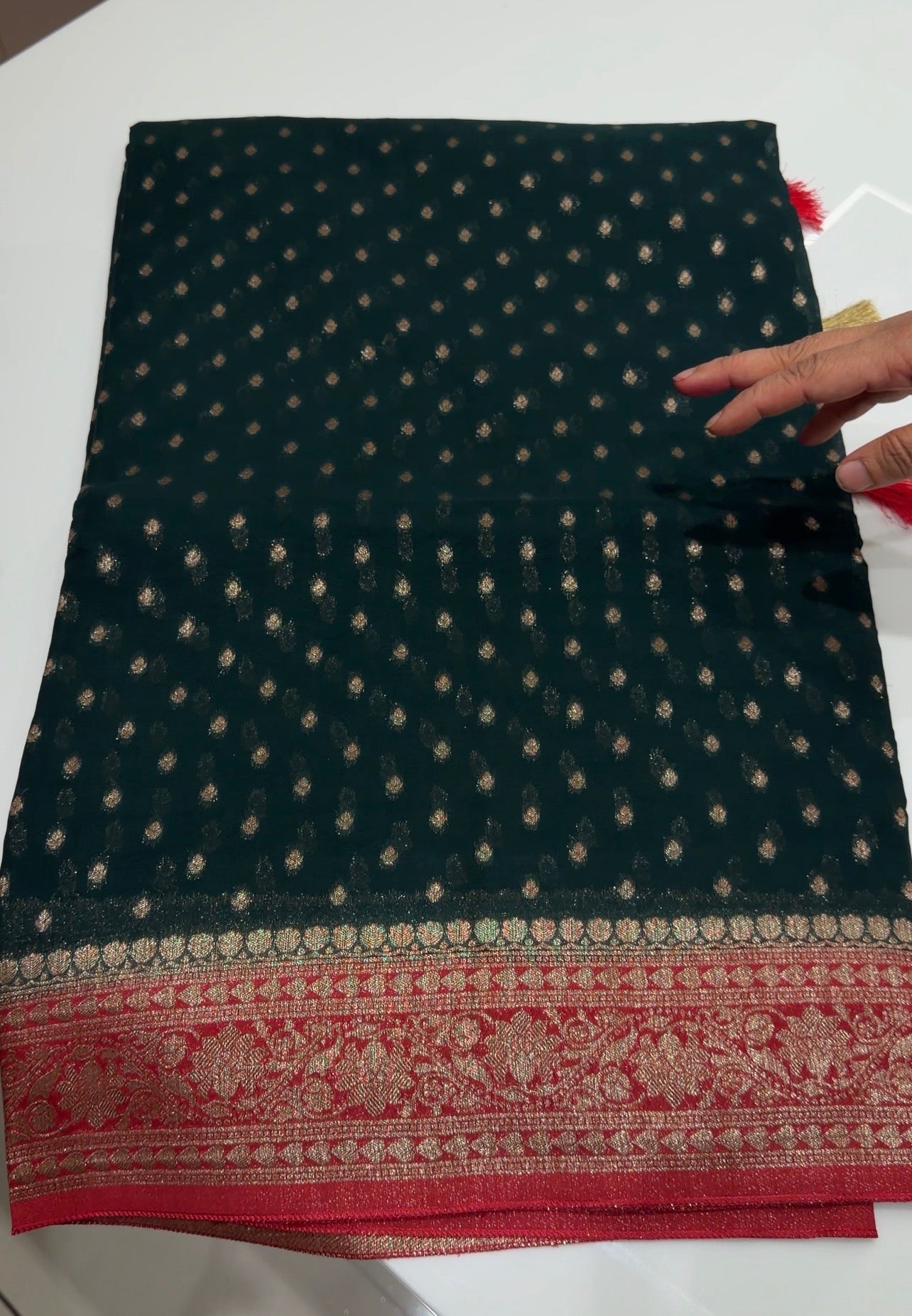 GEORGETTE BANARASI SAREES - IHA 34006